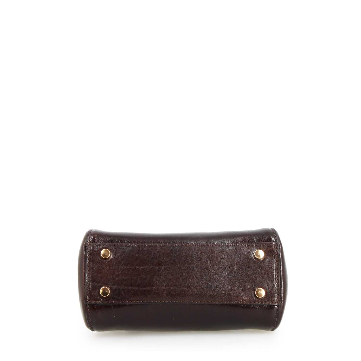 Leonardo Fiorenza borsa donna pelle marrone scuro