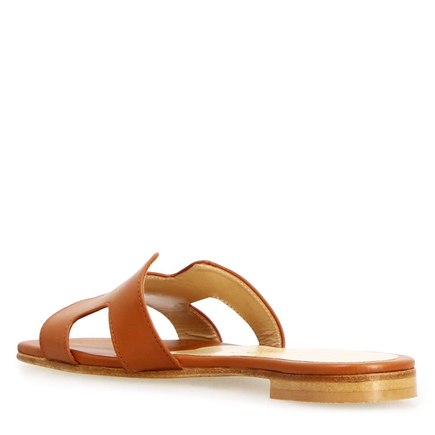 Leonardo Shoes Harmony sandali donna marrone nappa tacco 1 cm