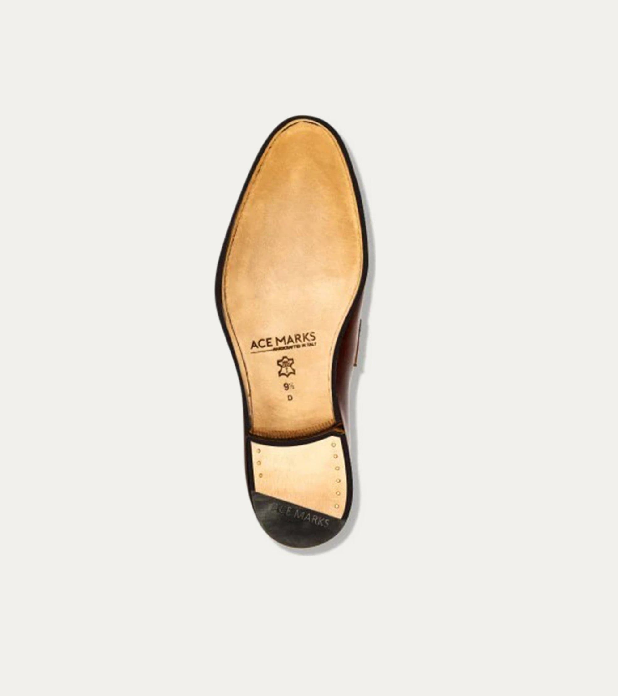 Ace Marks Vincent derby uomo cognac brogue pelle