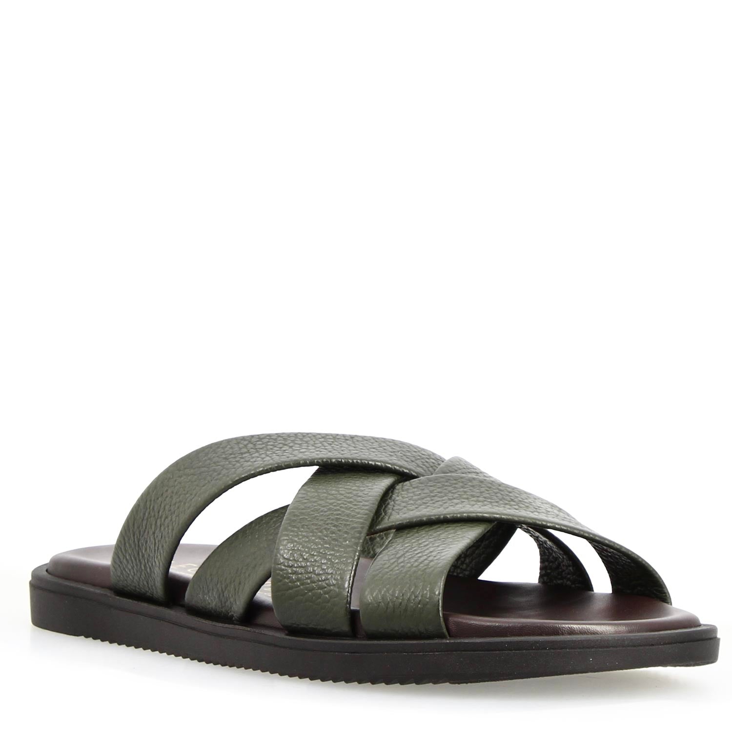 Leonardo Shoes Perseo sandali uomo pelle verde