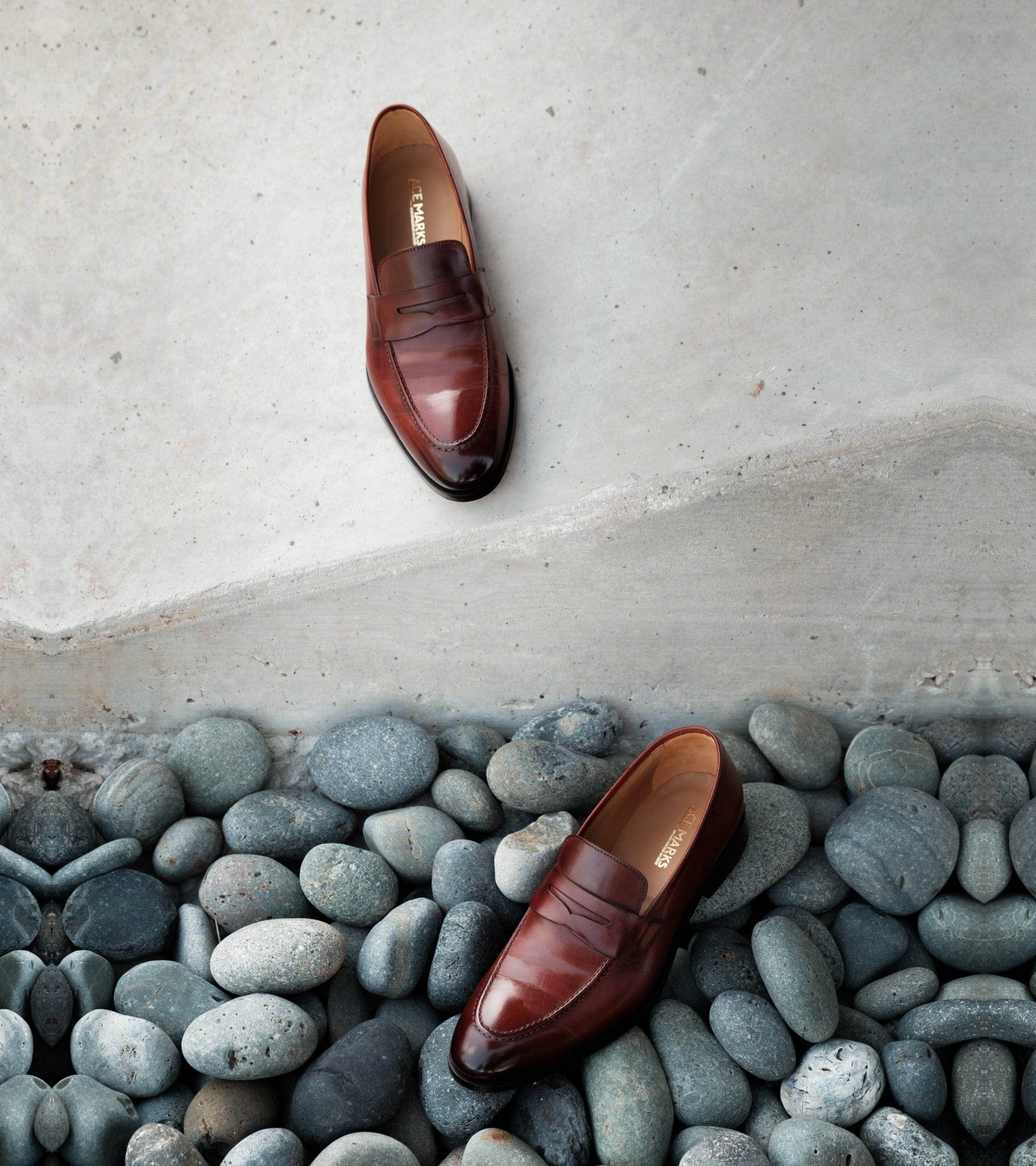 Ace Marks Greg Mocassino Uomo Cognac Antique