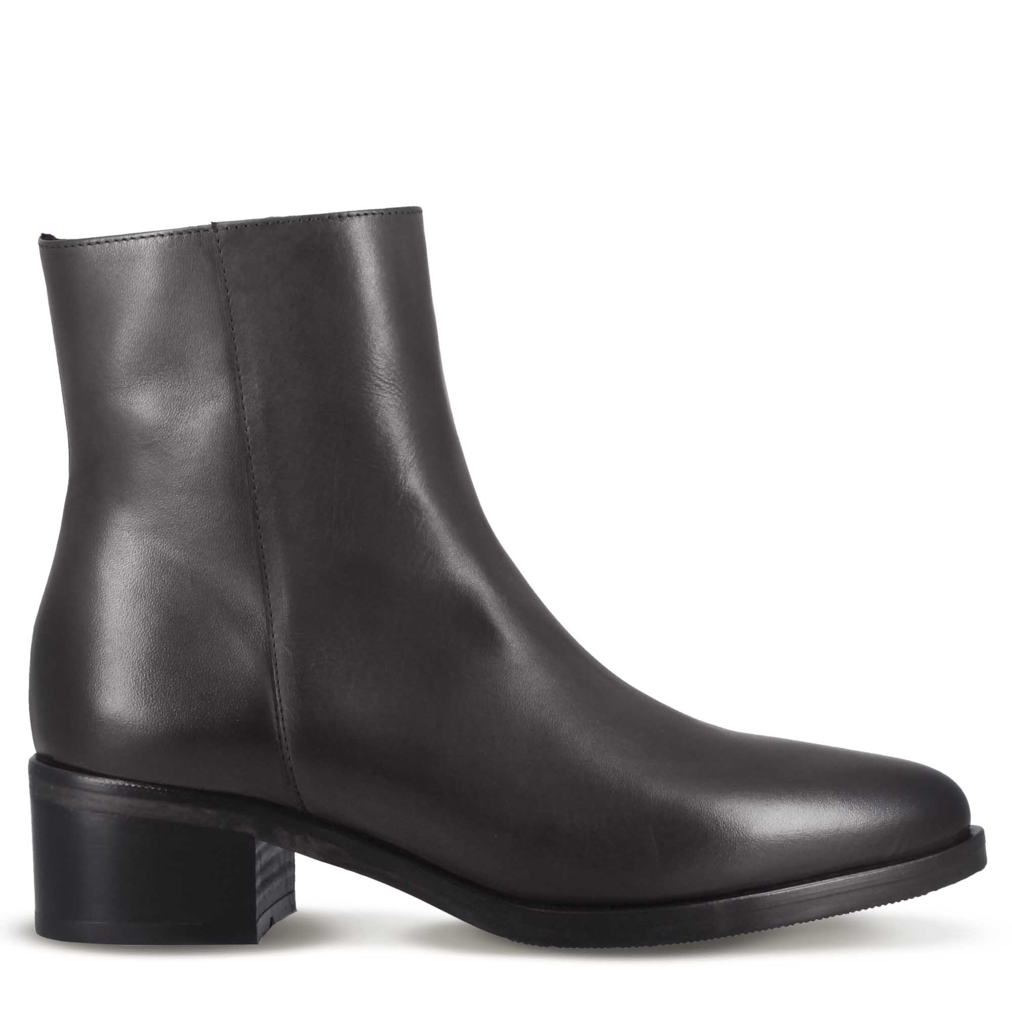 Leonardo Shoes stivaletti donna neri pelle punta