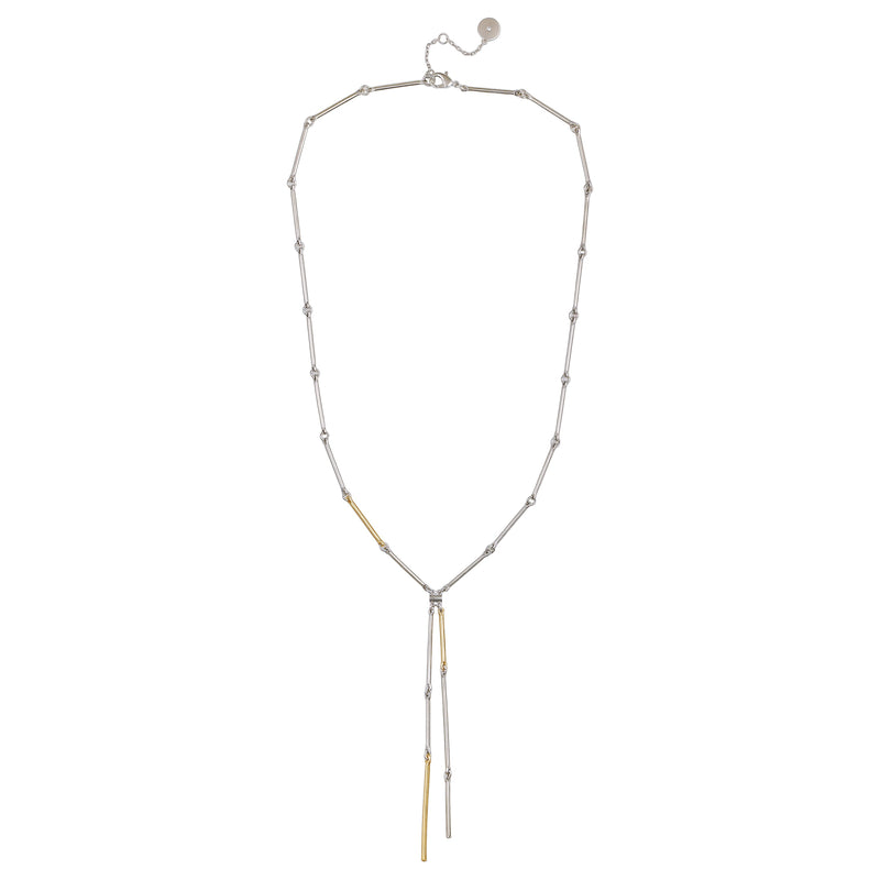 Vince Camuto Due Tono Bar Collana bicolore regolabile