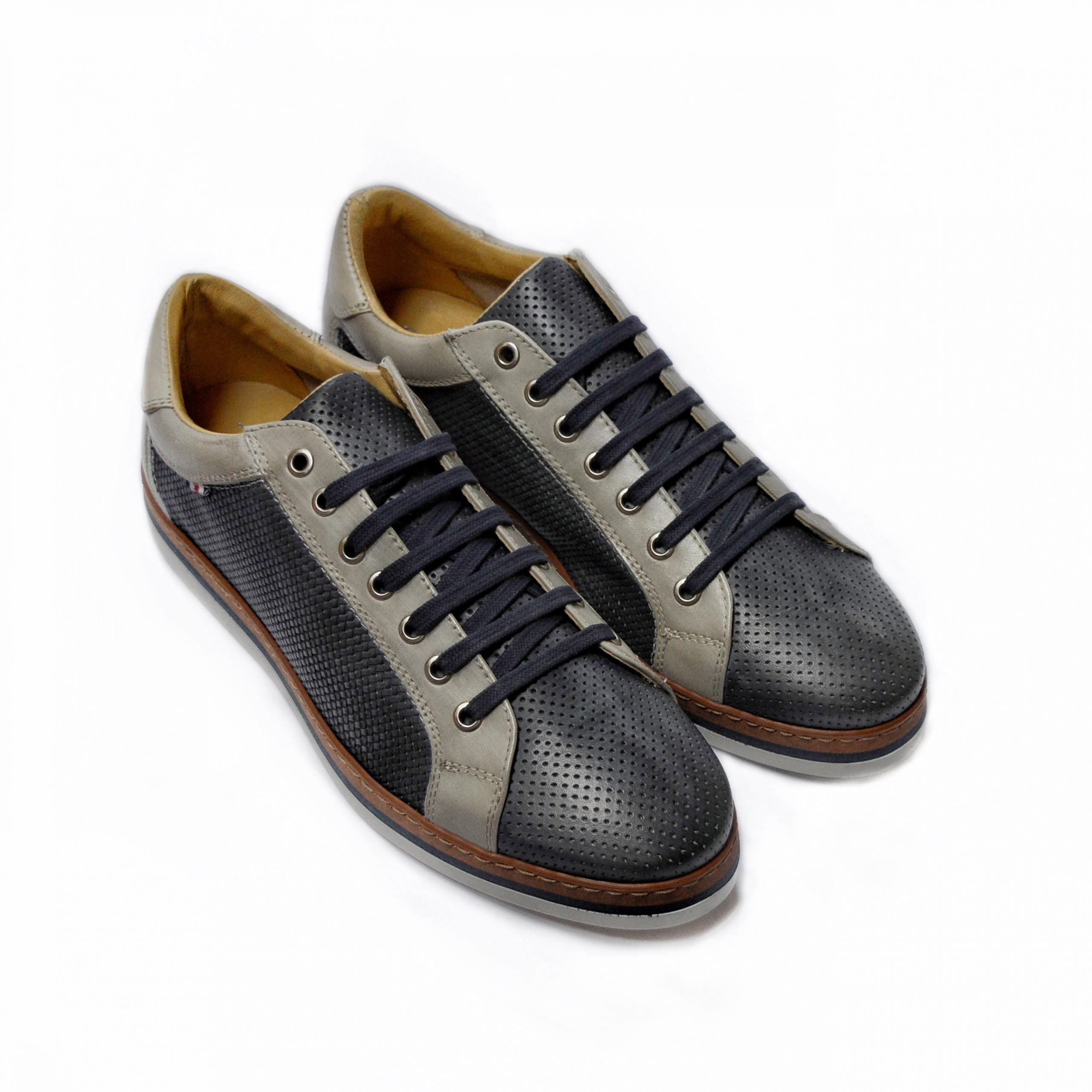Ton Goût Urban Sneakers uomo pelle vitello blu