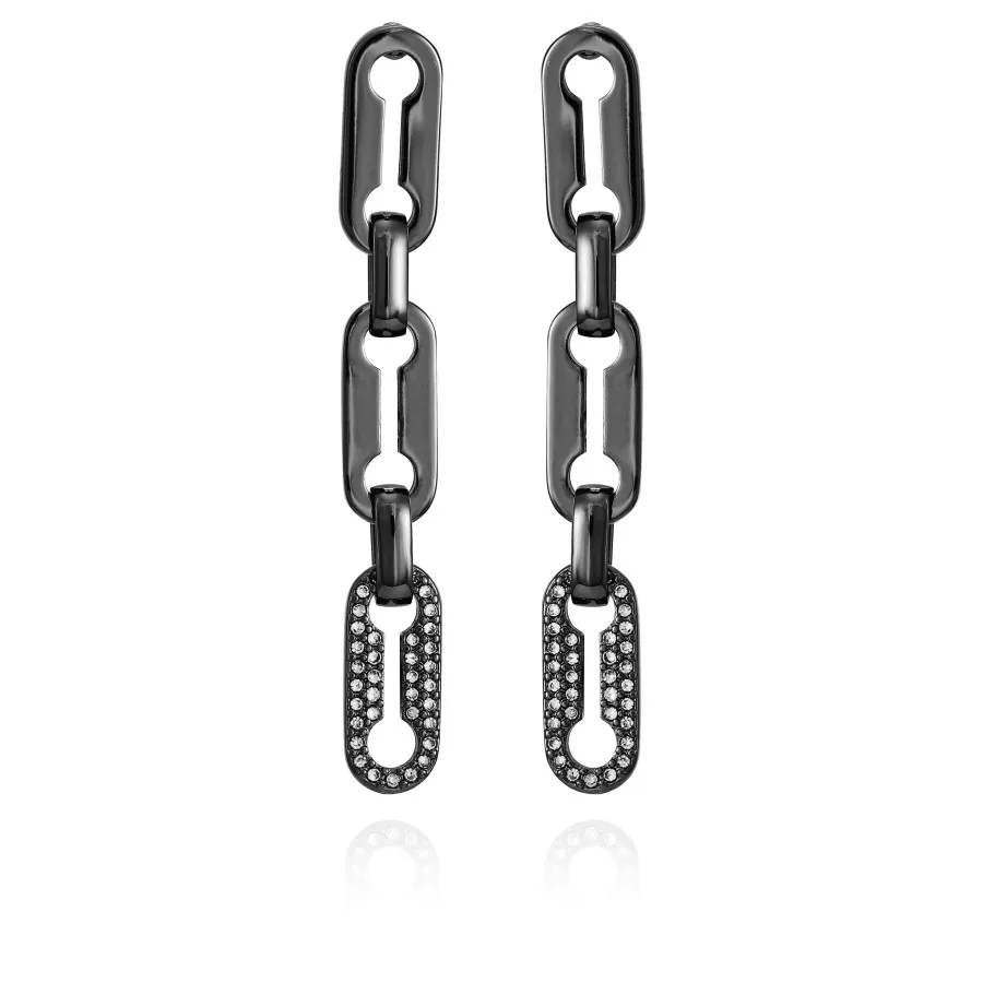Vince Camuto orecchini pendenti goccia maglie ematite
