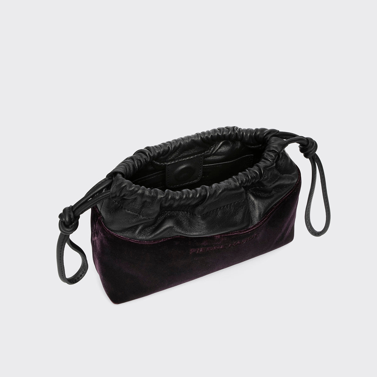 Pierre Hardy Mini Twin clutch tracolla pelle viola TU