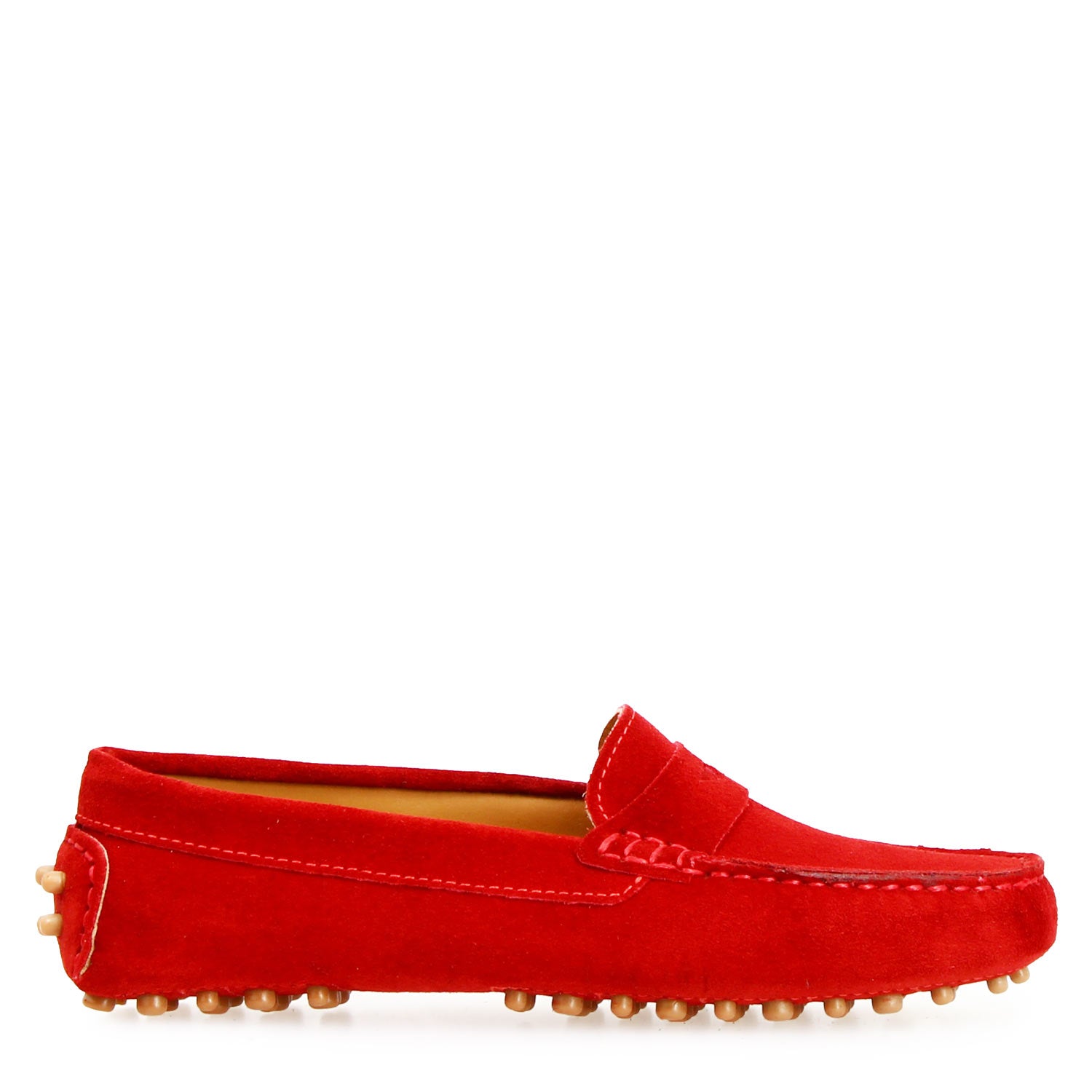Leonardo Shoes Garda Mocassini Donna Rossi Camoscio