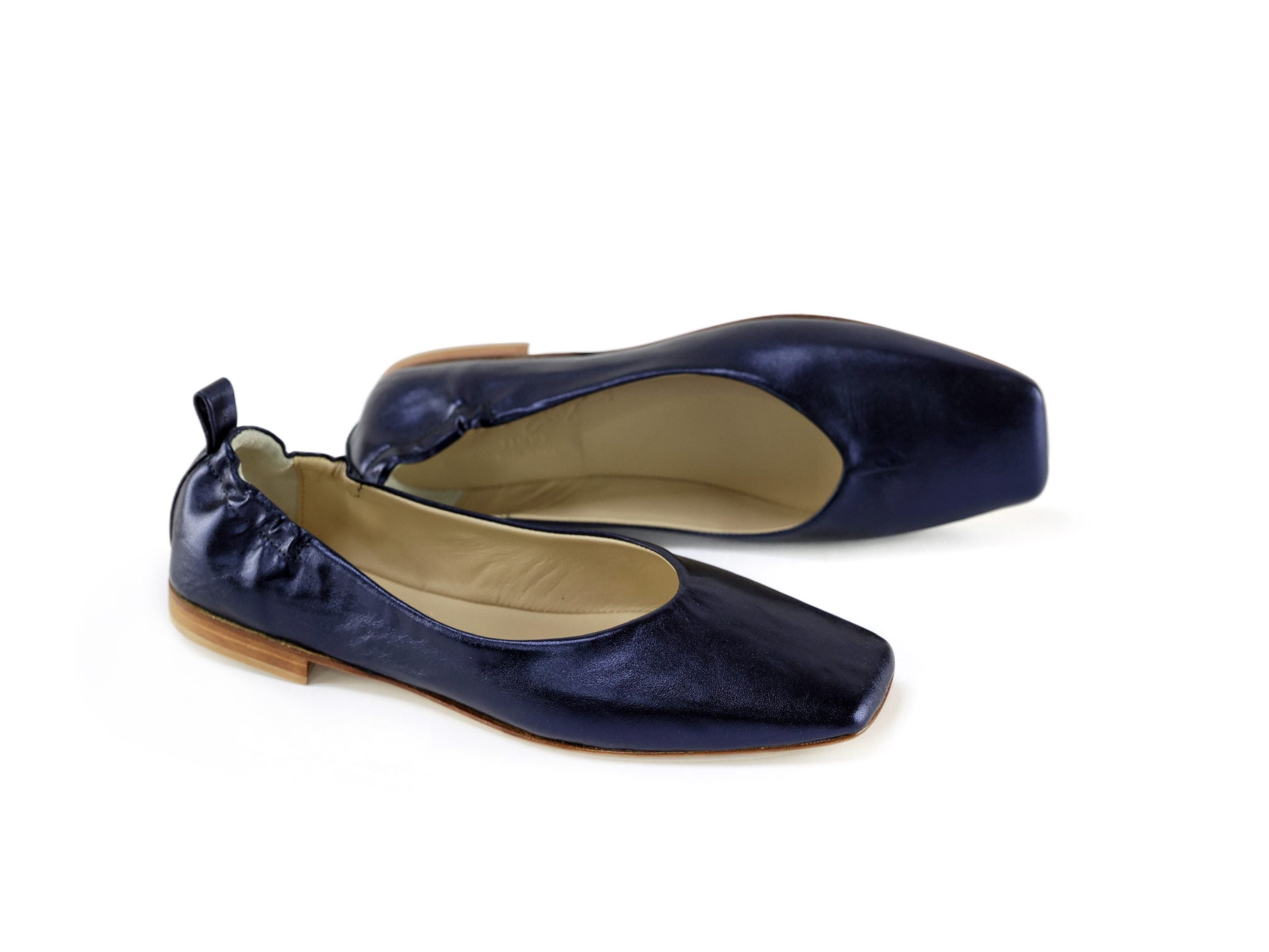 Ton Goût Zoe ballerine donna blu midnight nappa