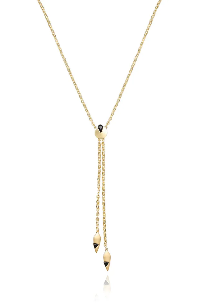 Vince Camuto collana pendente oro goccia nera giorno