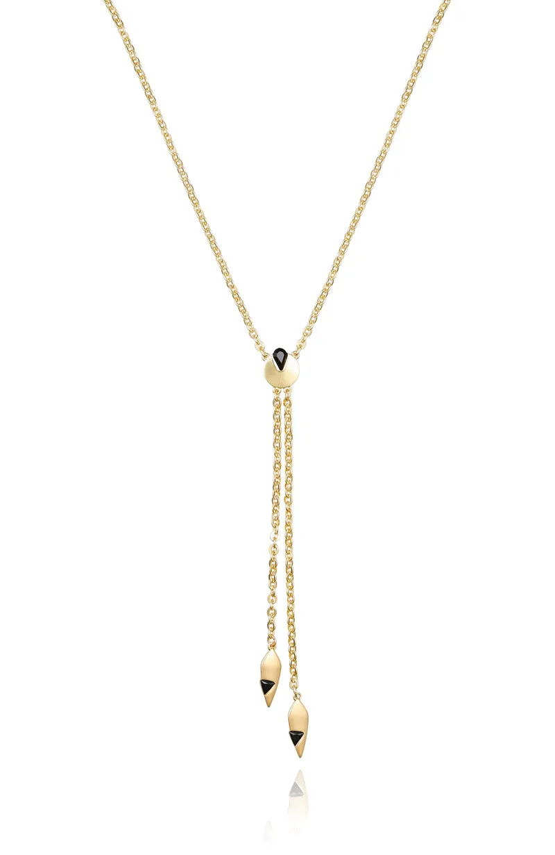 Vince Camuto collana pendente oro goccia nera giorno