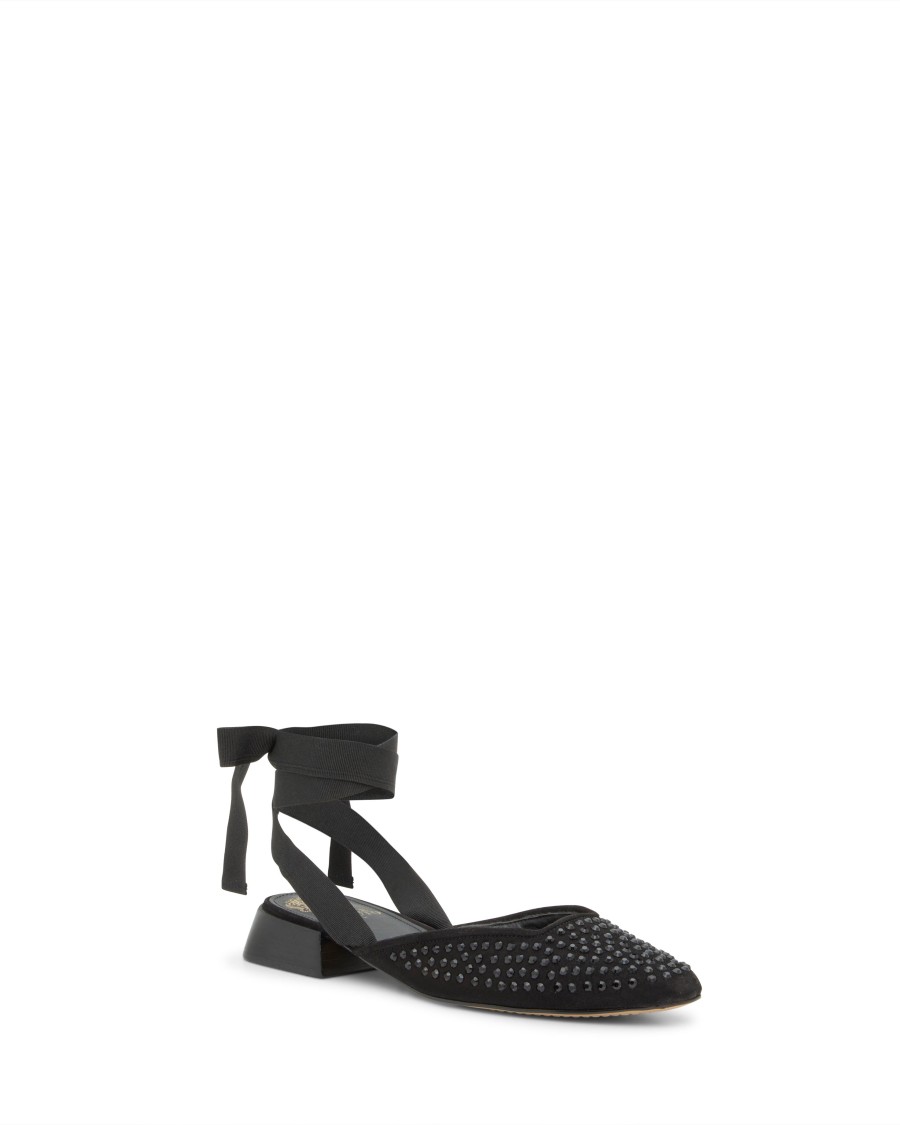Vince Camuto Kayla Flat Ballerine Donna Punta Quadrata con Strass
