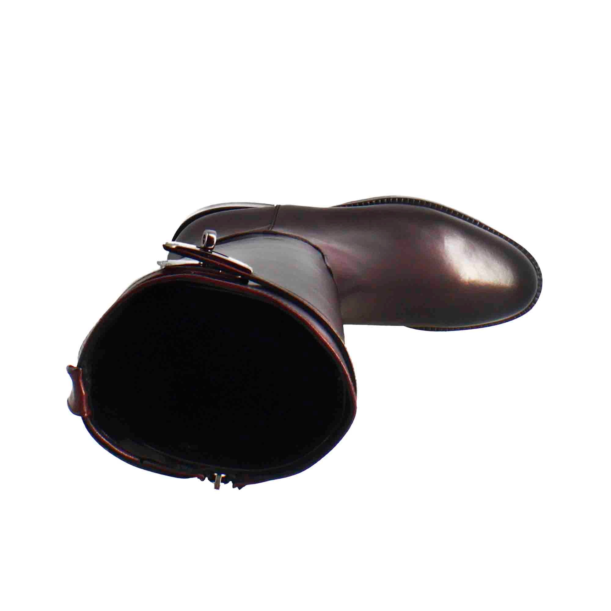 Leonardo Shoes Stivali Donna stivali ginocchio bordeaux pelle
