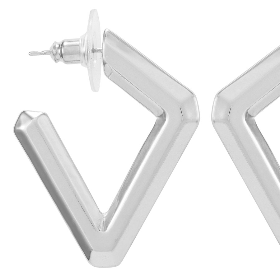 Vince Camuto Orecchini Cerchio Diamante Argento Aperti