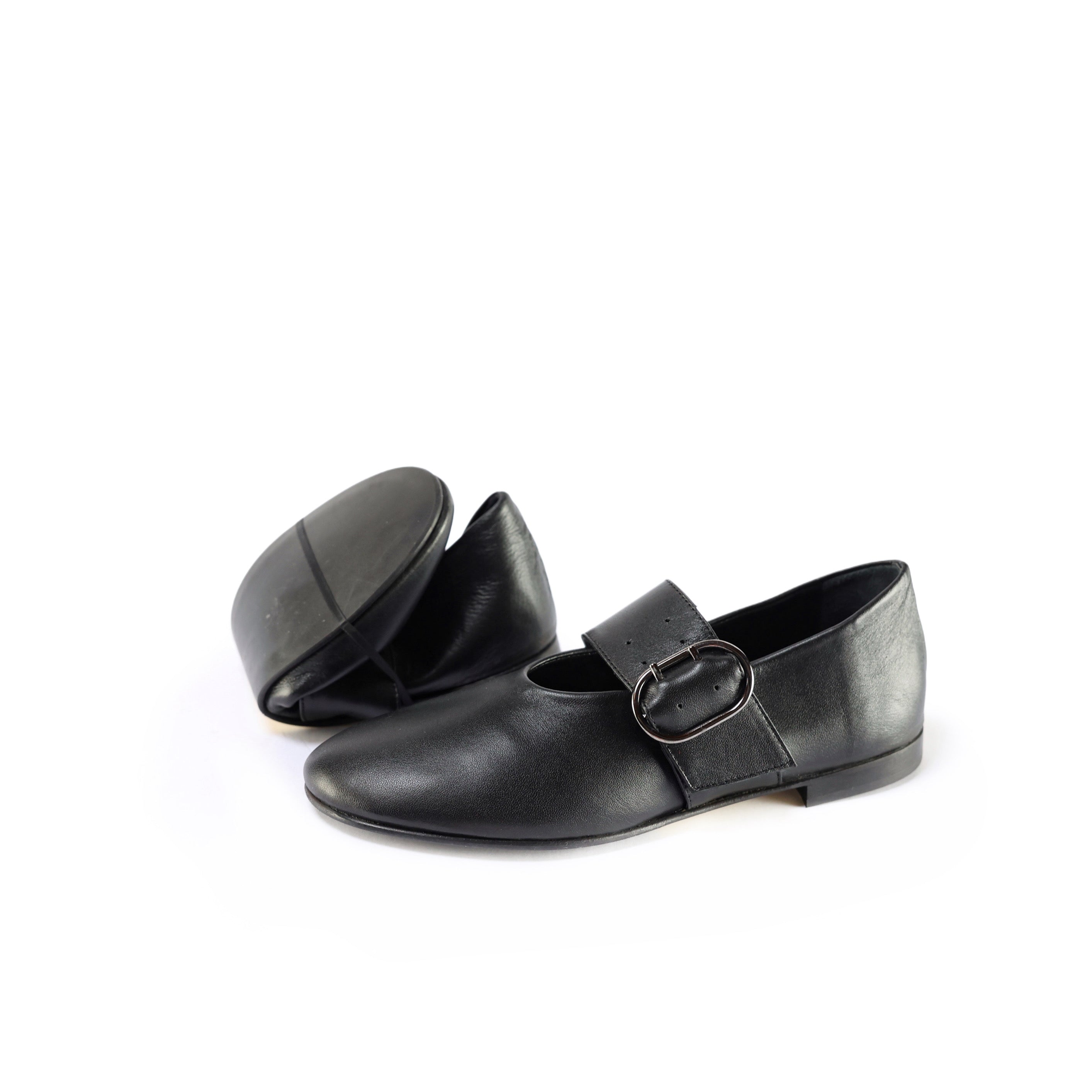Ton Goût Claire ballerine donna pelle nera tacco 2 cm
