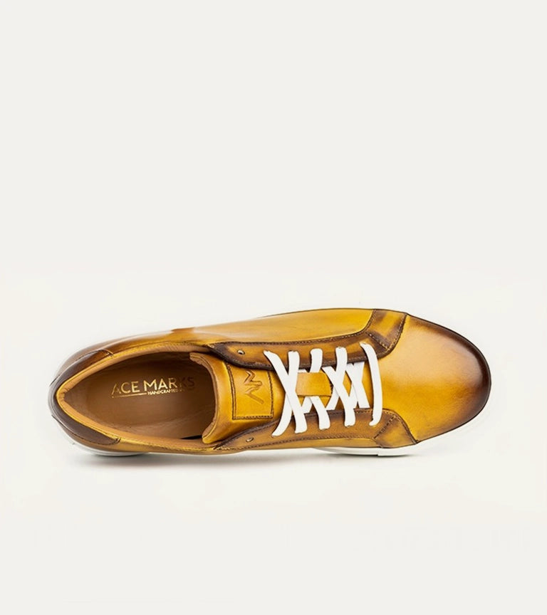 Ace Marks Duke sneakers uomo bourbon nicol pelle