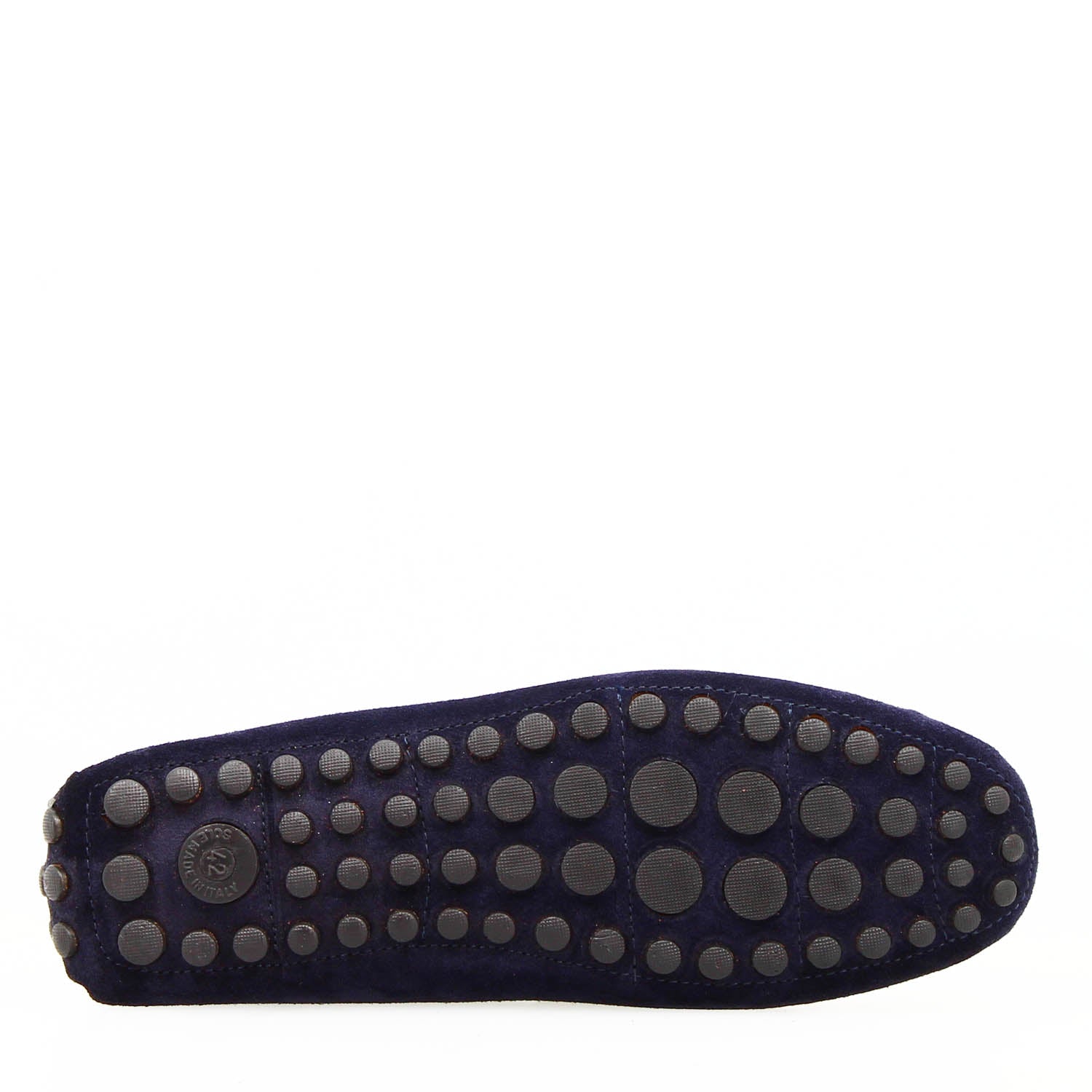 Leonardo Shoes Garda mocassini uomo camoscio blu navy