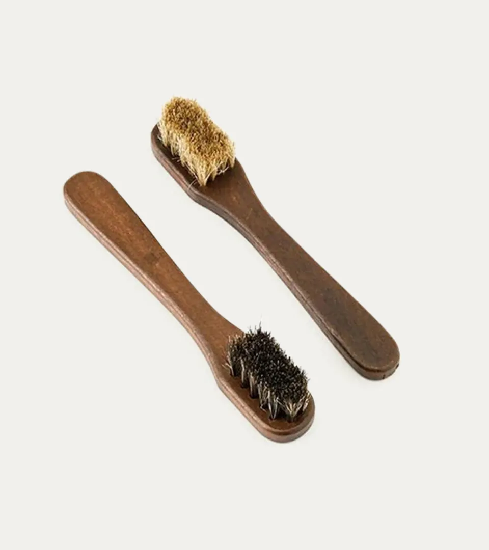 Ace Marks spazzola crine cavallo pennello lucido scarpe legno