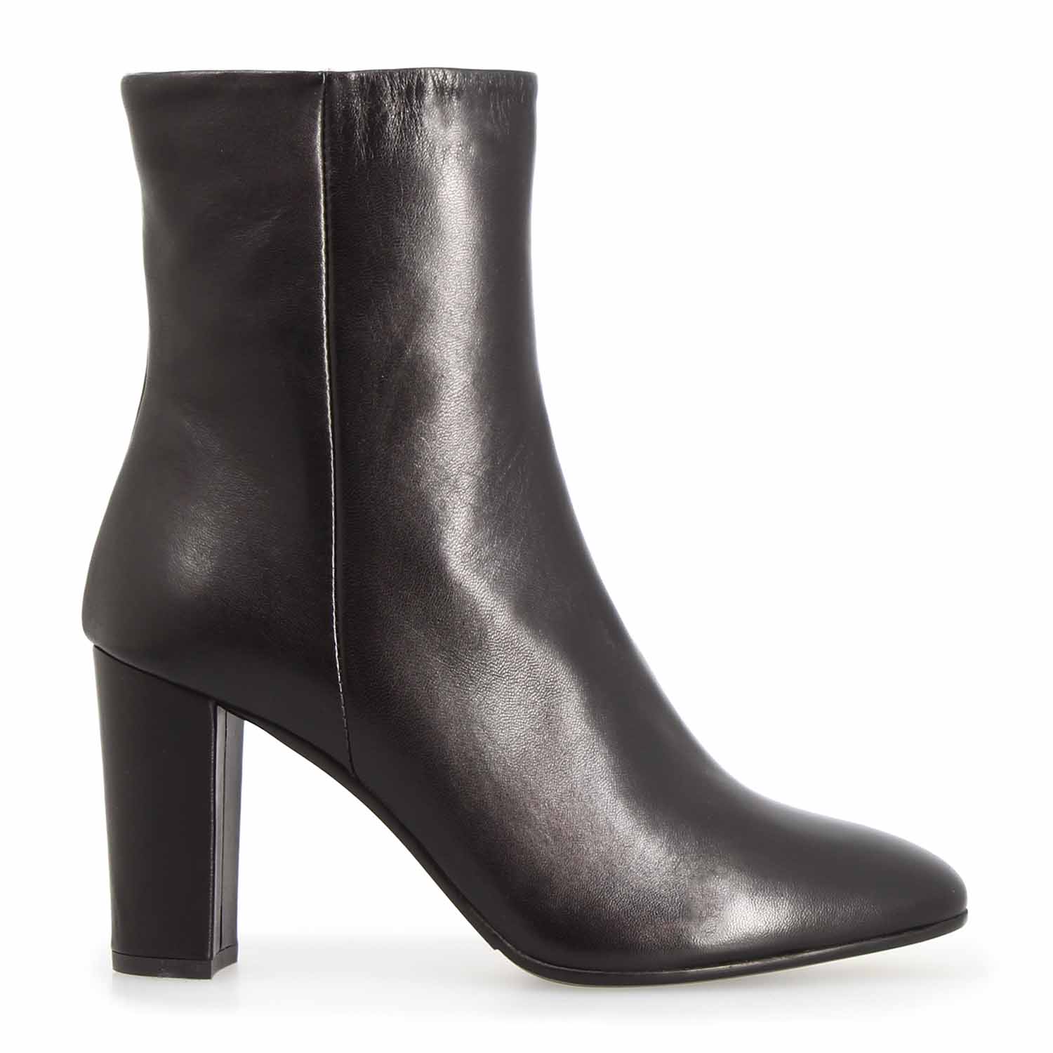 Leonardo Shoes Vesper P Nero stivaletti donna tacco 8 cm