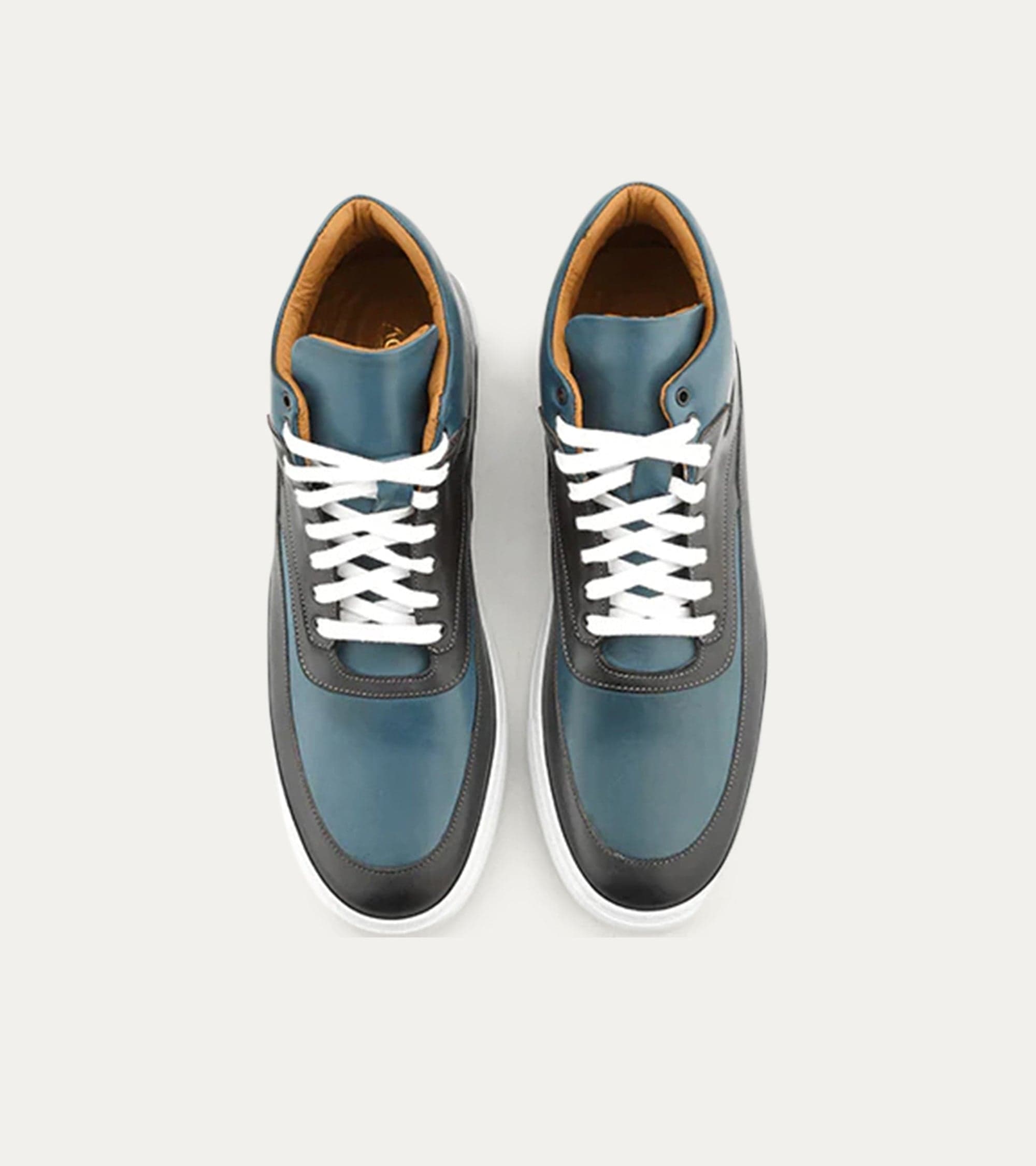 Ace Marks Maximo Sneakers Alte Uomo Blu Pelle