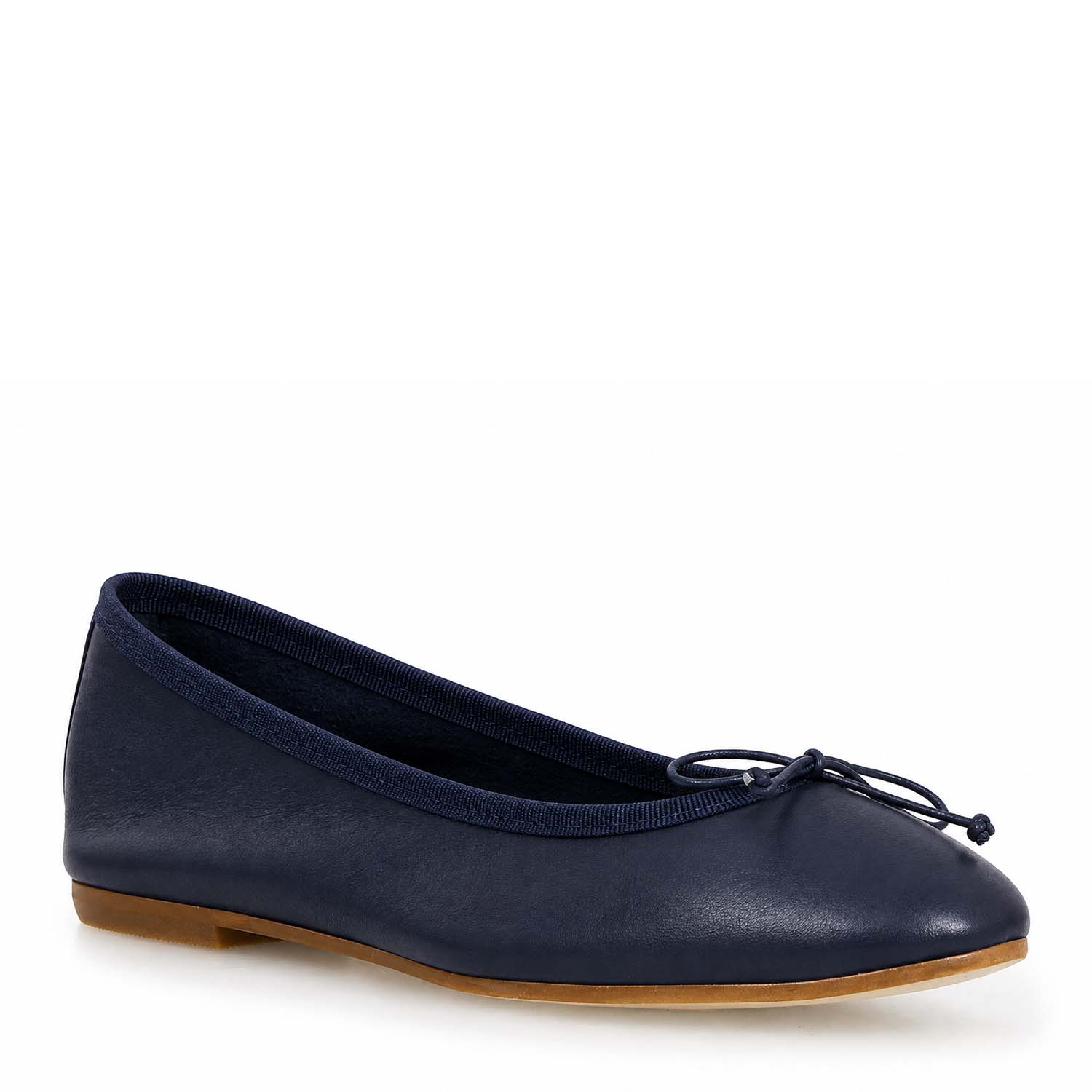 Leonardo Ballerine Donna Fiocco ballerina pelle blu scuro