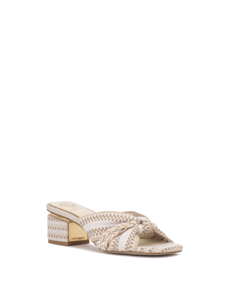 Vince Camuto Atemly Sandalo Annodato Tacco a Blocco Tessuto