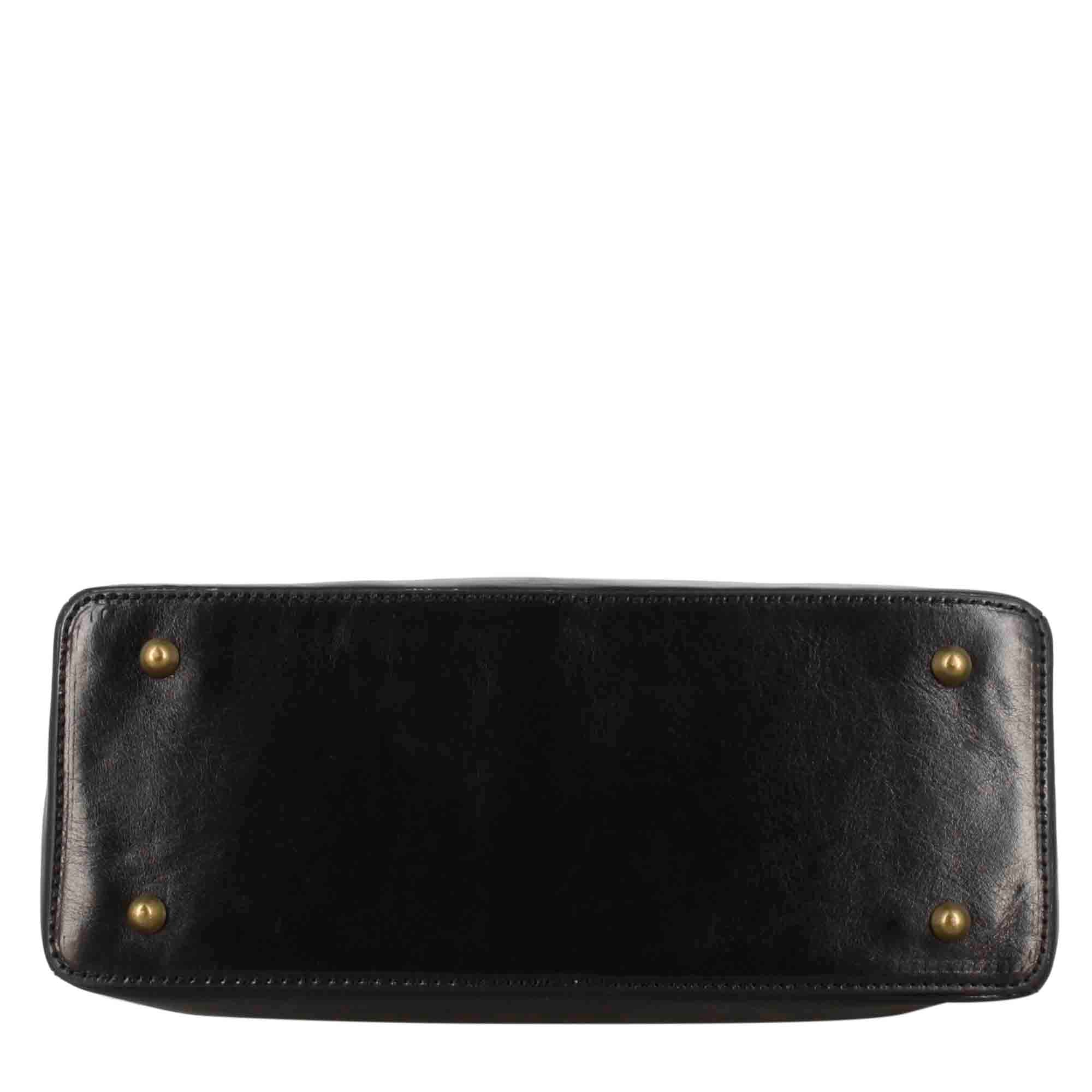 Leonardo Shoes Tulia Borsa Donna Nero in Pelle