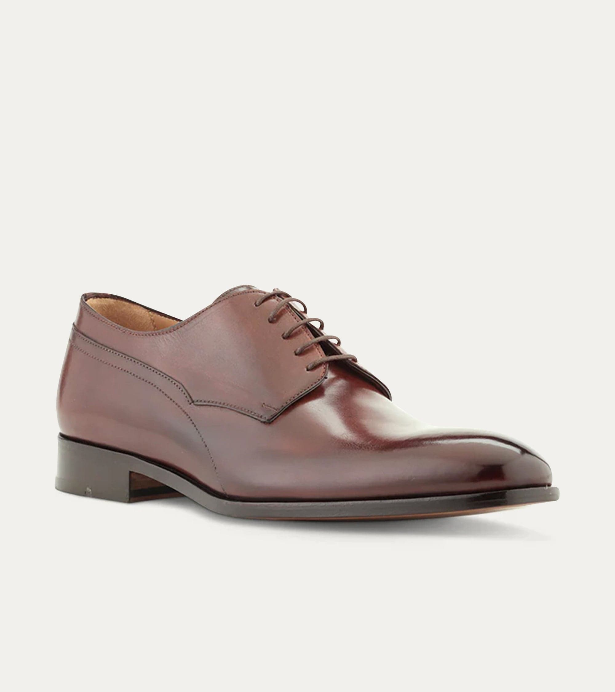 Ace Marks Louis derby uomo pelle marrone antique punta liscia
