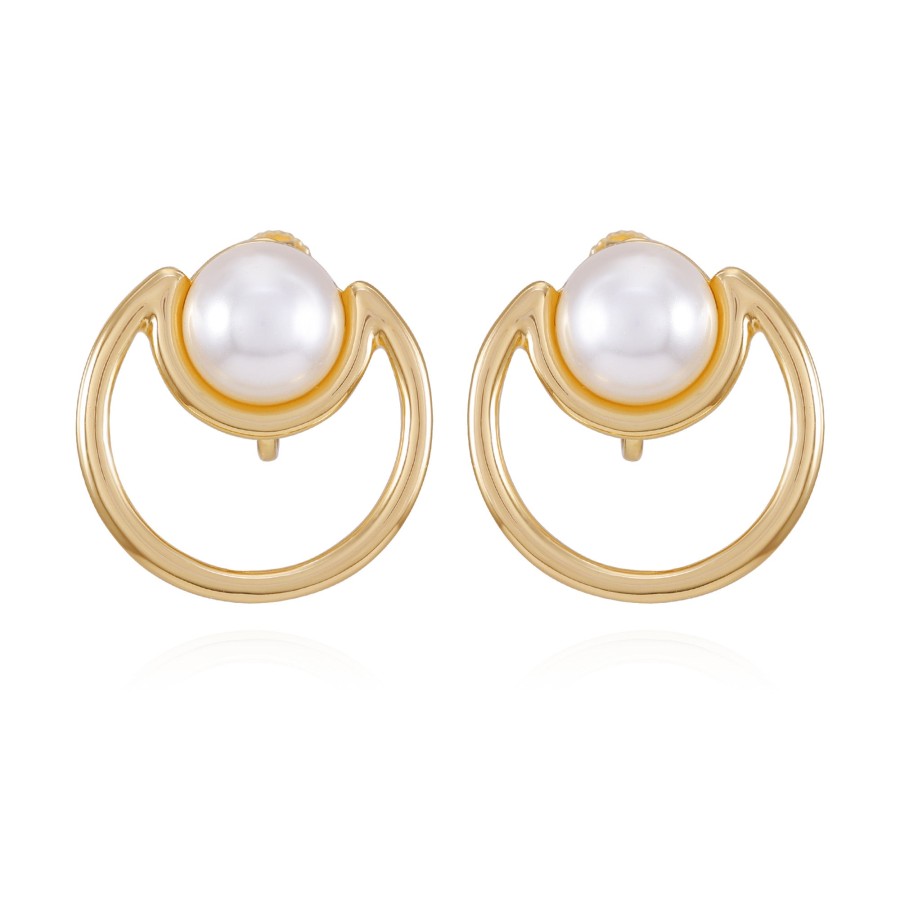 Vince Camuto orecchini a clip perle dorati