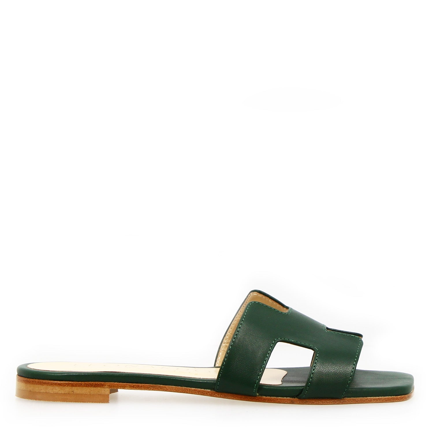 Leonardo Shoes Harmony Verde sandali donna verde nappa