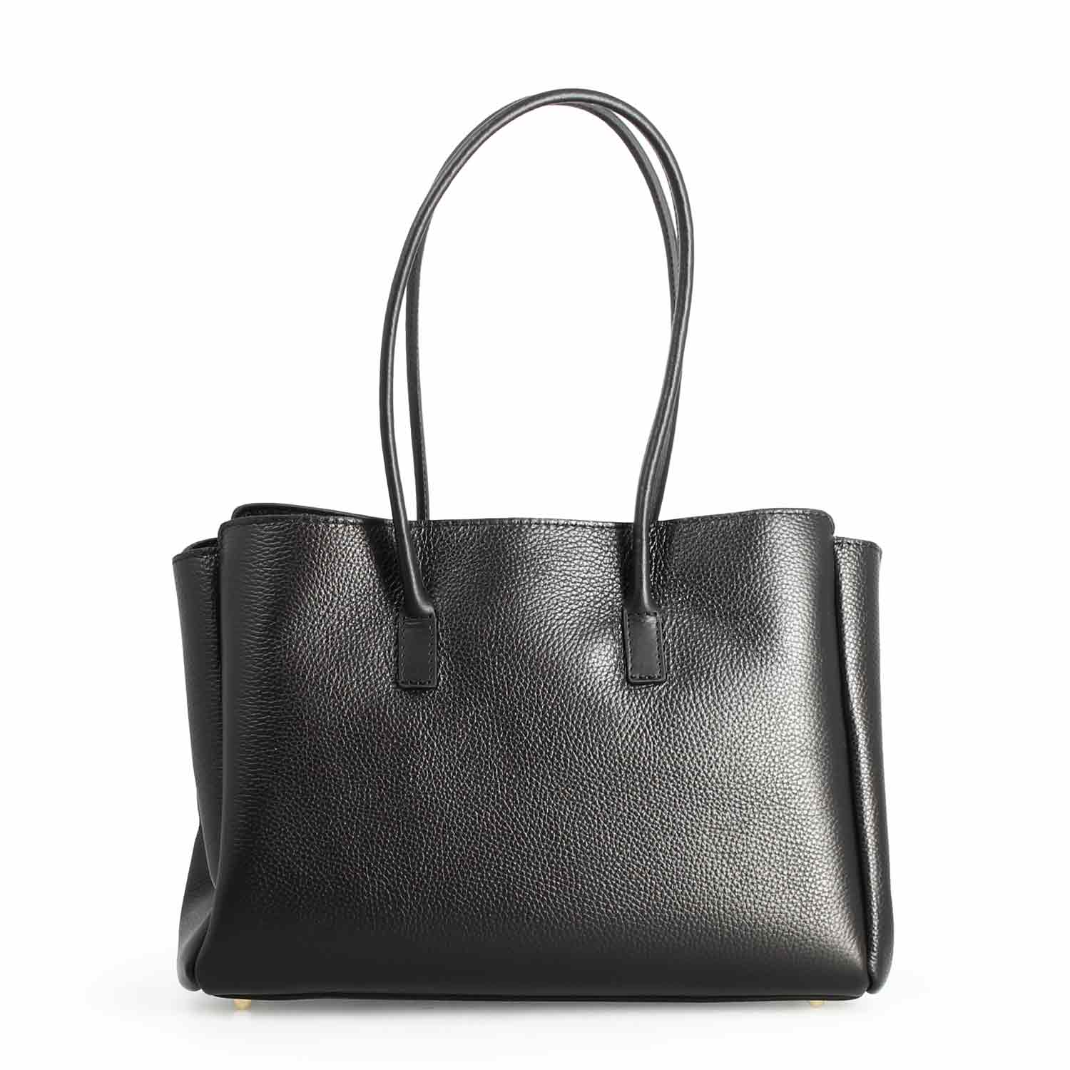 Leonardo Shoes Borsa Giulia Donna Pelle Nera Martellata