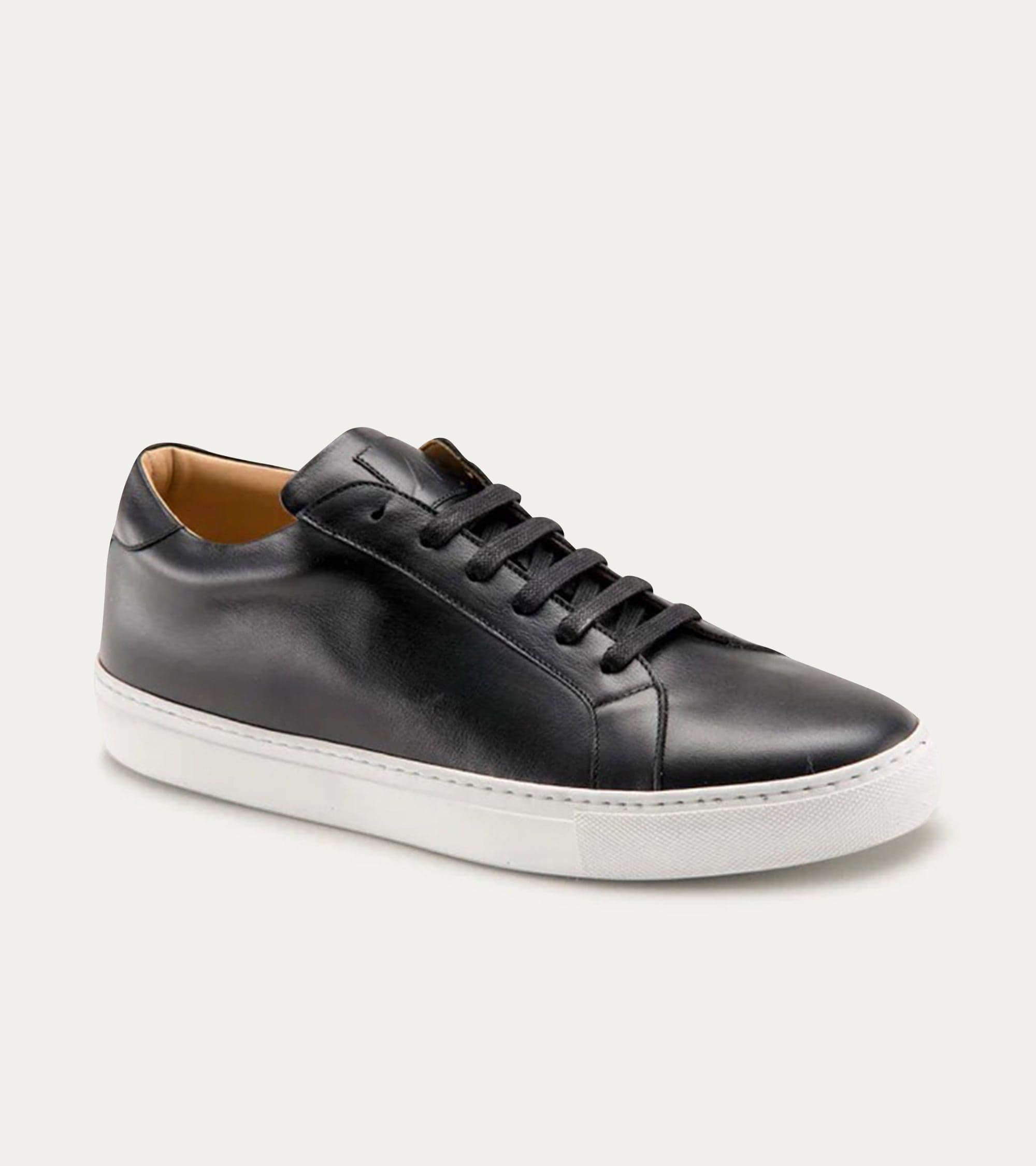 Ace Marks Duke sneakers uomo nere pelle suola bianca