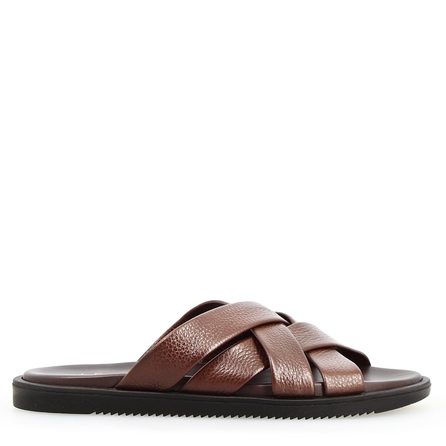 Leonardo Shoes Perseo Sandali Uomo Pelle Marrone