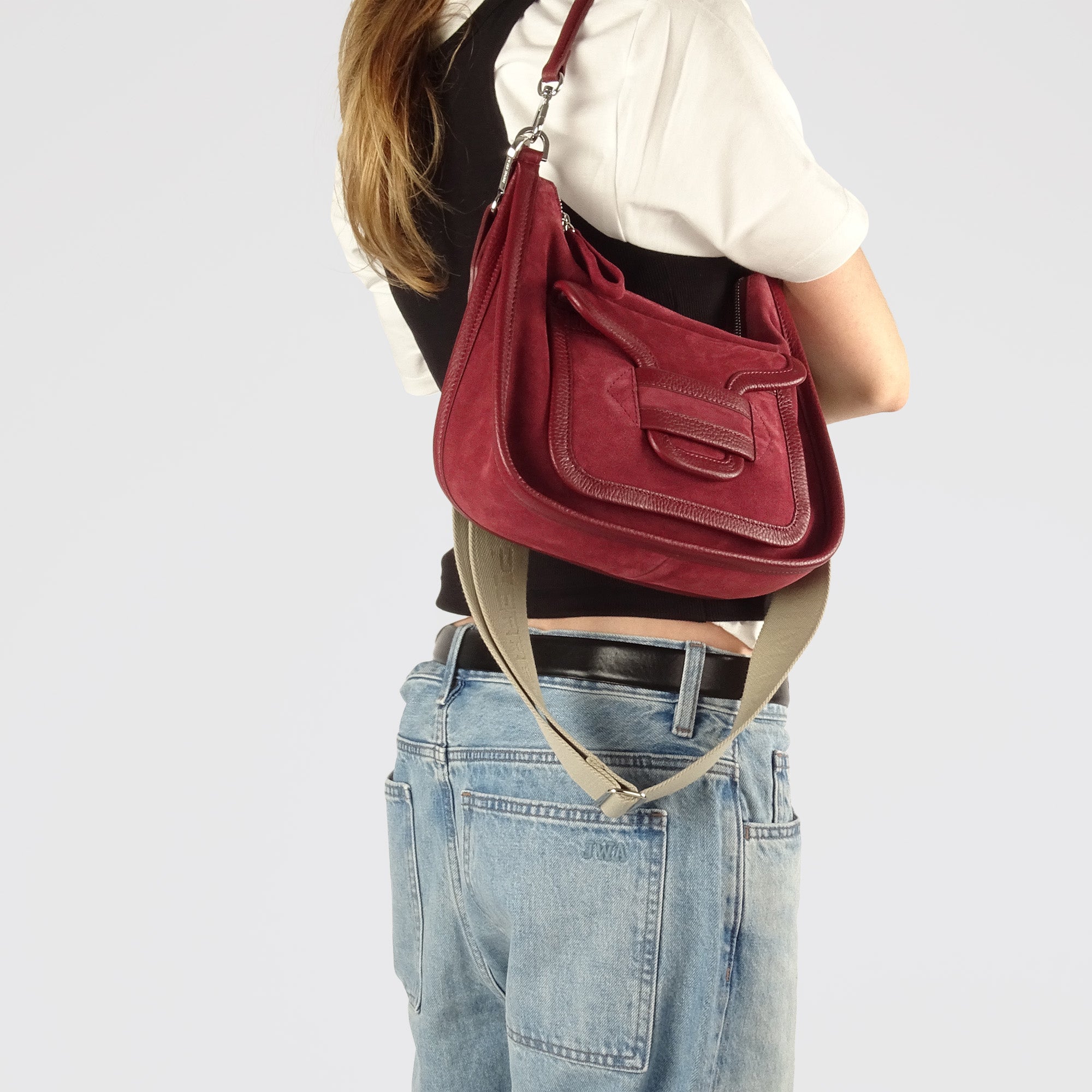 Pierre Hardy Alpha Day AHV7 borsa bordeaux pelle spalla