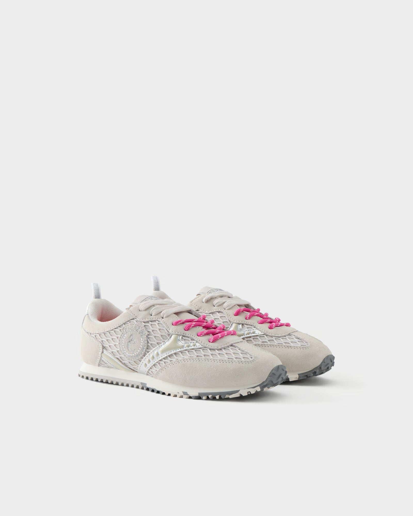 Elvio Zanon Sneakers Running in Suede e Rete Traforata