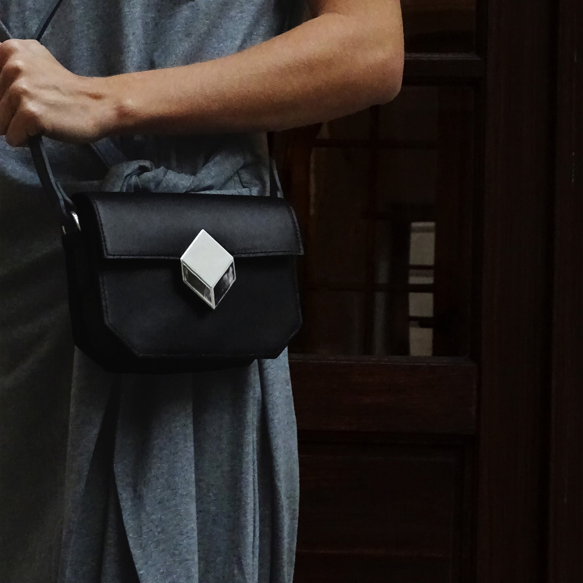 Pierre Hardy Mini Prism Borsa Pelle Nera Tracolla