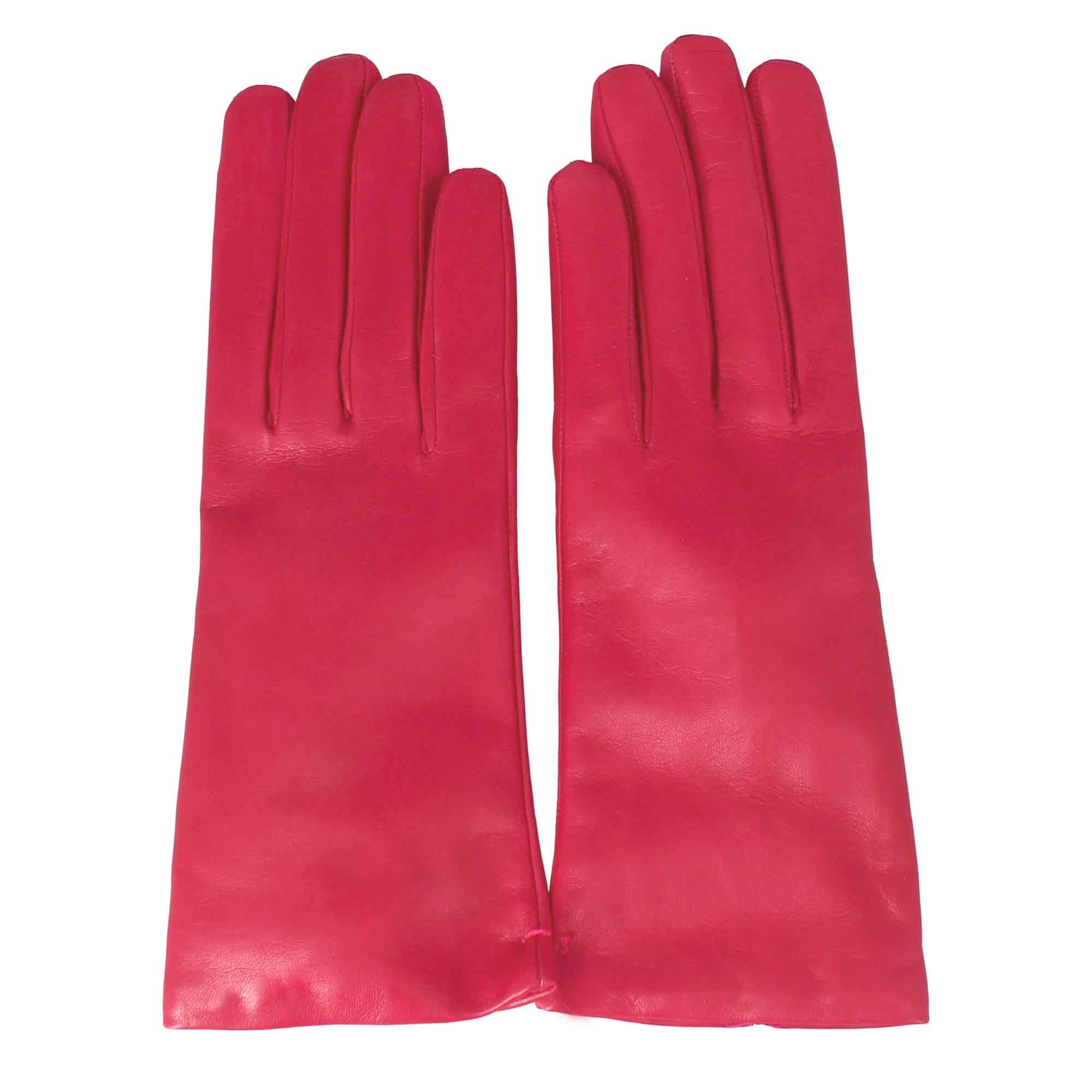 Leonardo Shoes Accessori Donna guanti donna rosa fuxia pelle cashmere