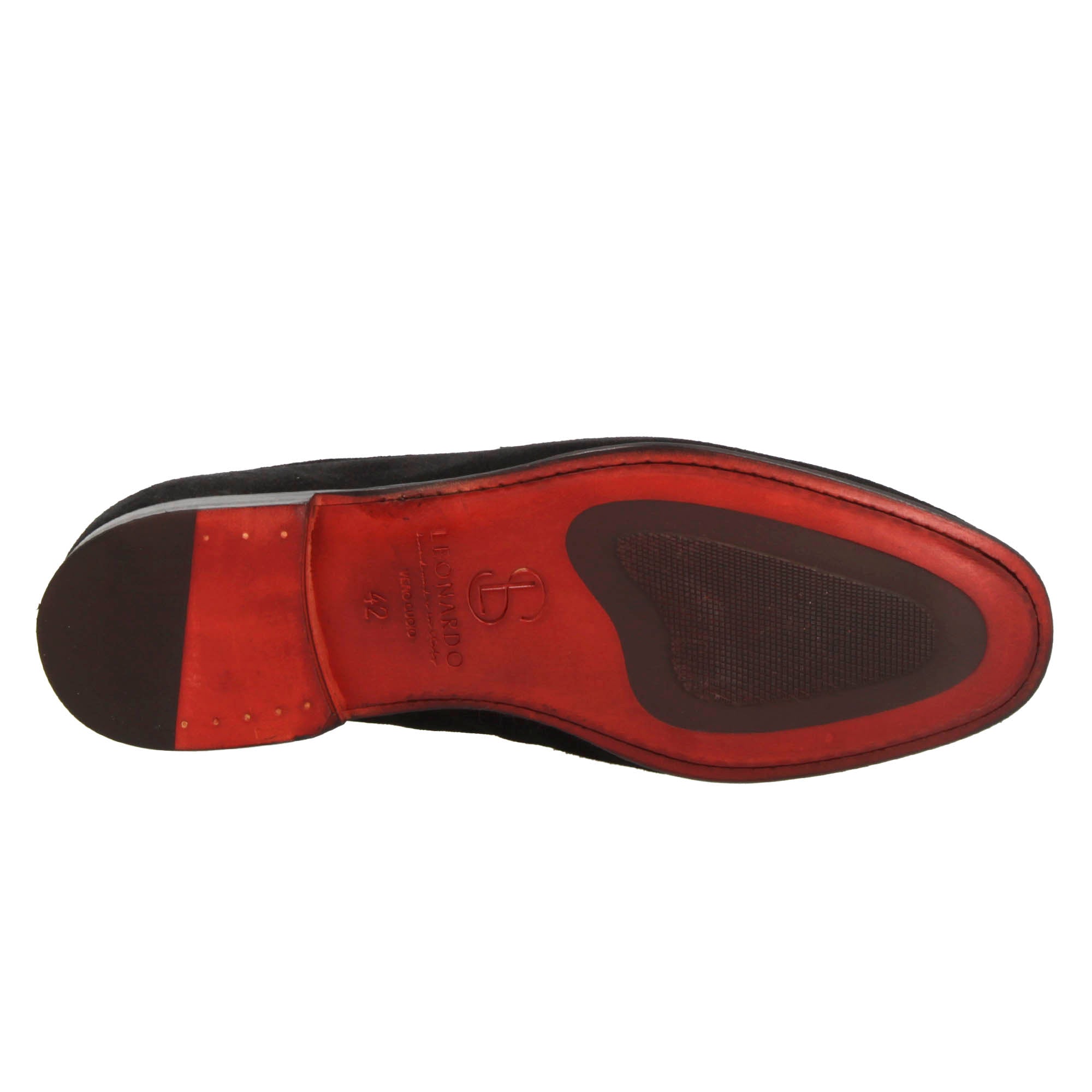 Leonardo Shoes Navona C mocassini uomo nero scamosciato