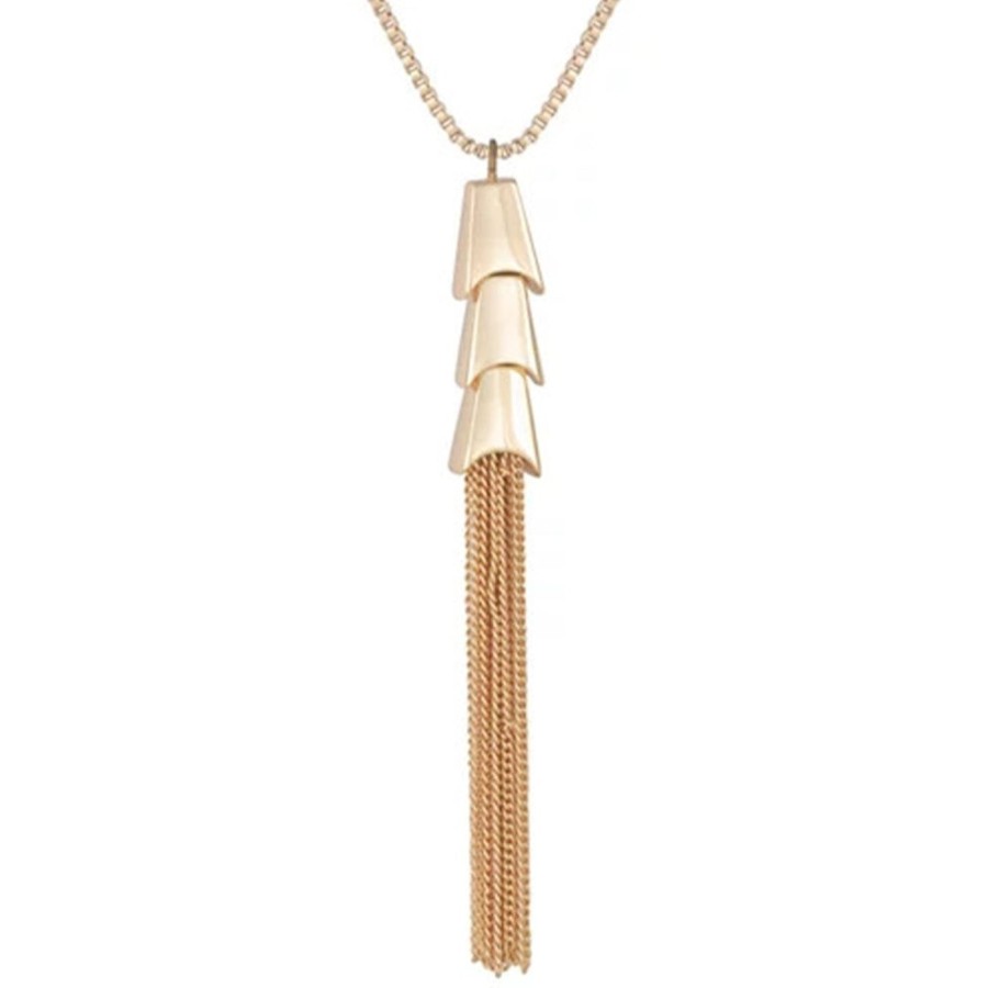 Vince Camuto Collana Catena Lunga Nappa Oro Donna