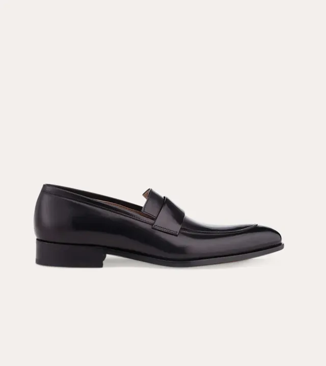 Ace Marks Jack mocassini loafer uomo pelle nero