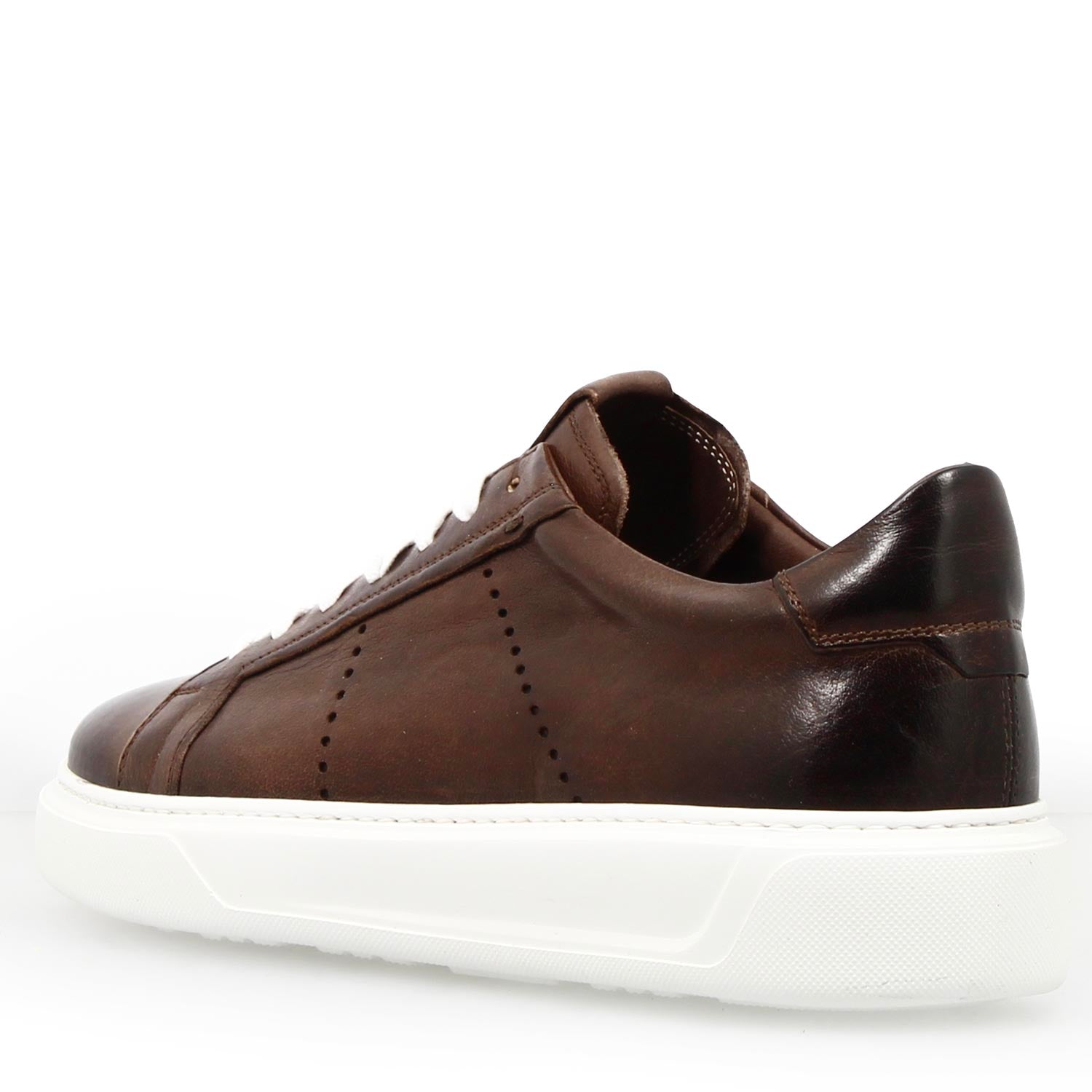 Leonardo Shoes Florentino sneakers uomo pelle marrone
