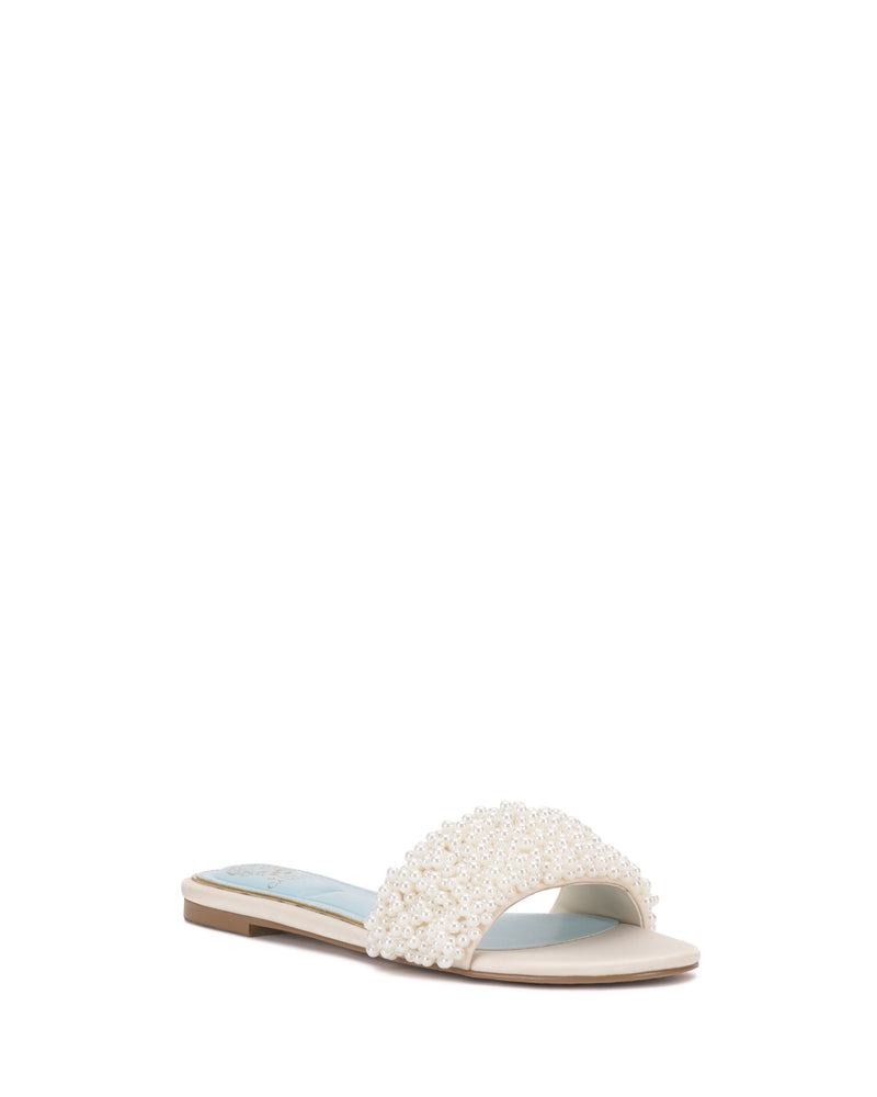 Vince Camuto Balea Sandalo Piatto con Perline Elegante