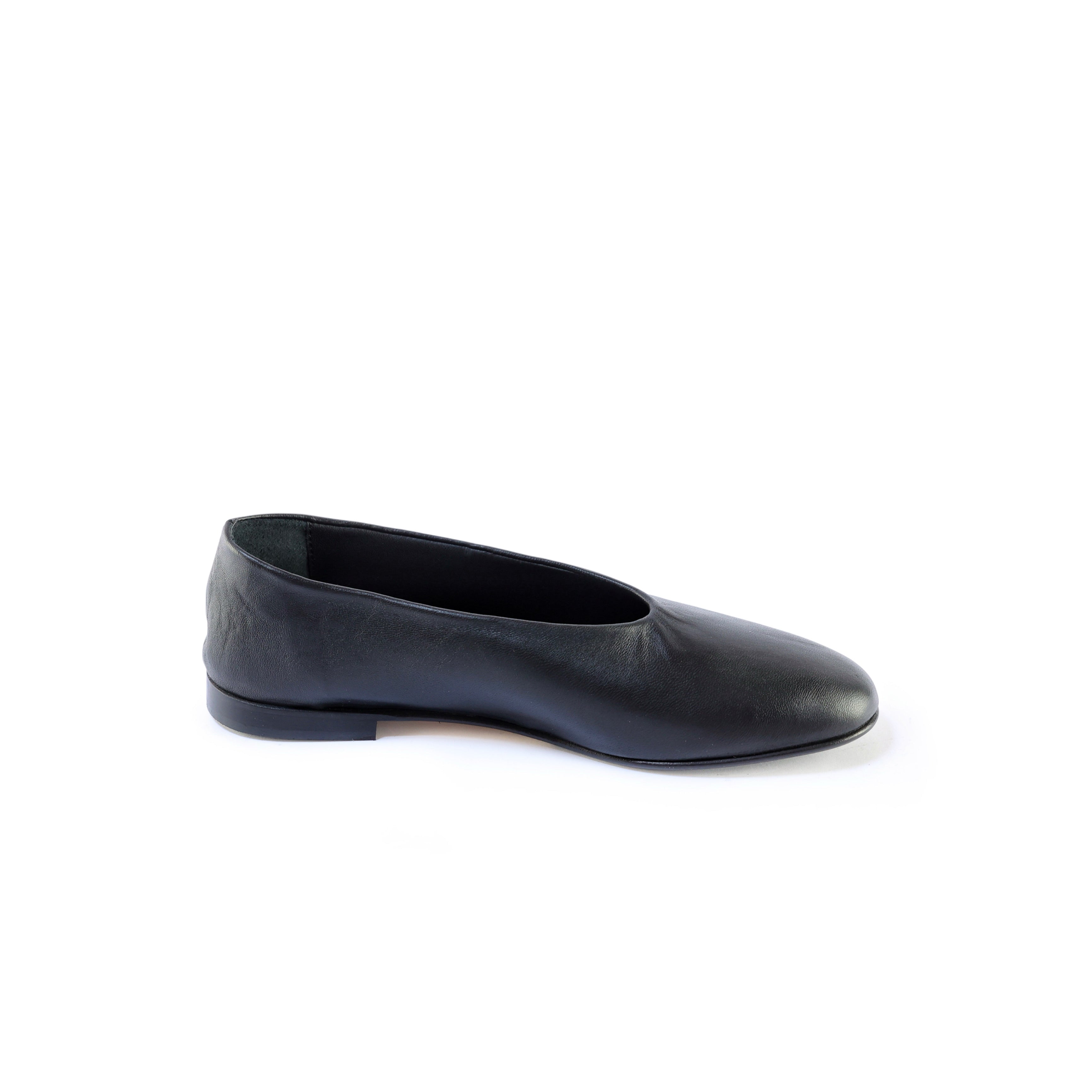 Ton Goût Lau ballerine pelle nera tacco basso