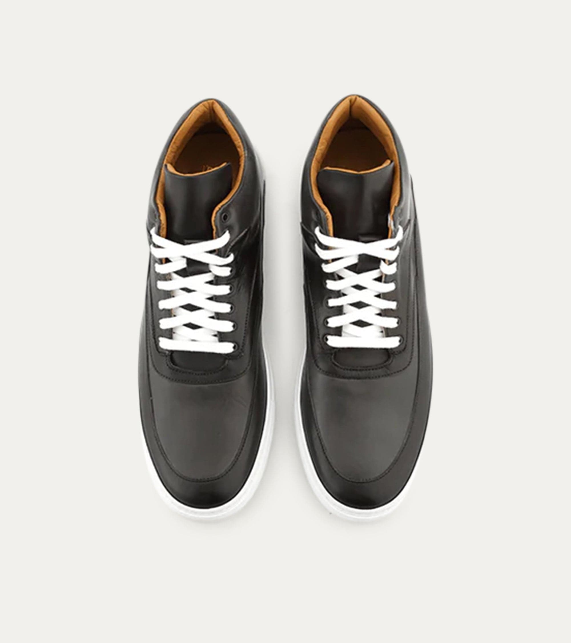 Ace Marks Maximo sneakers alte uomo pelle nero grigio fumo