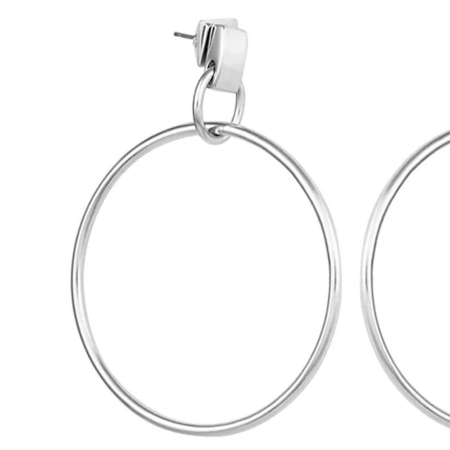 Vince Camuto orecchini cerchio pendenti argento donna