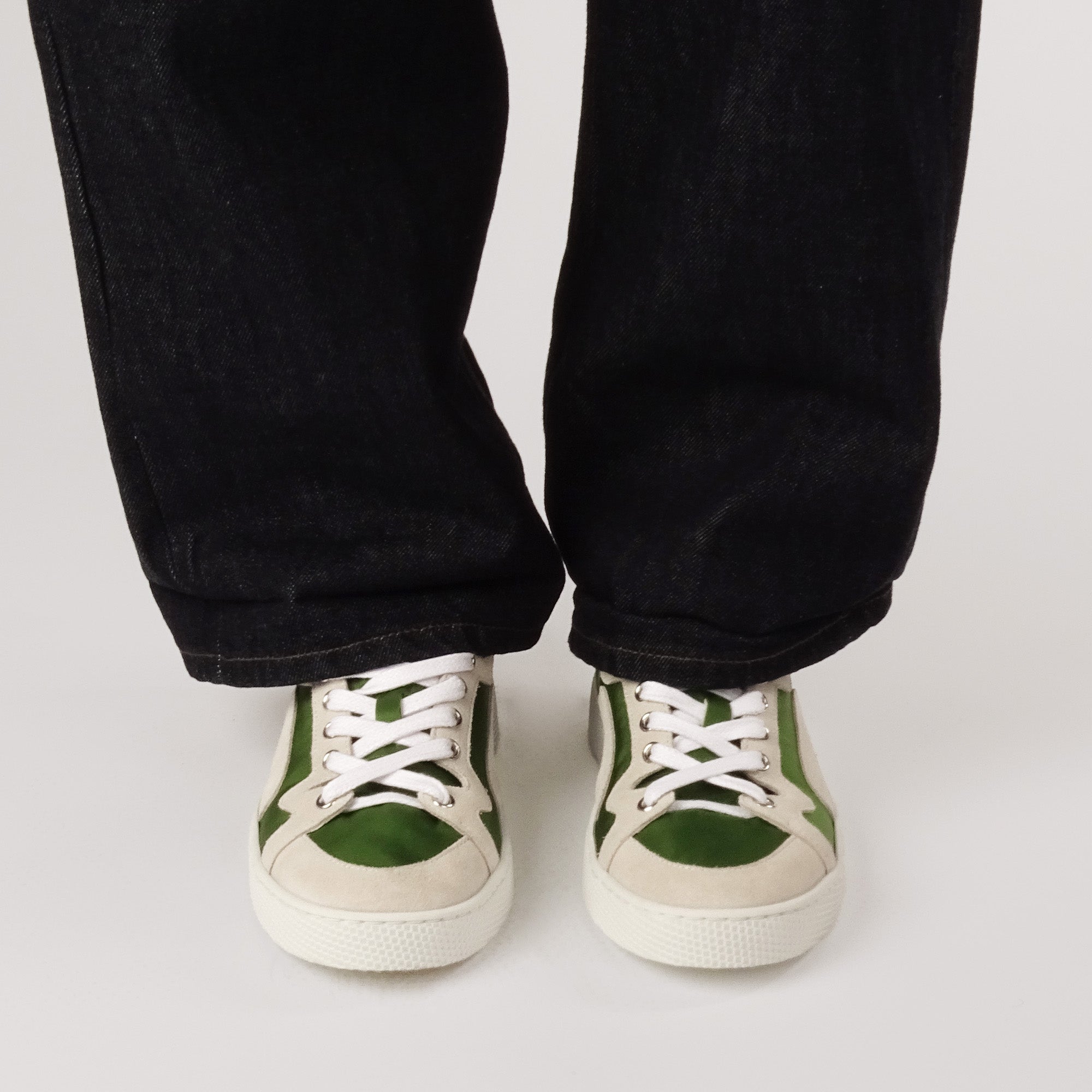 Pierre Hardy Alpha sneakers uomo verdi pelle