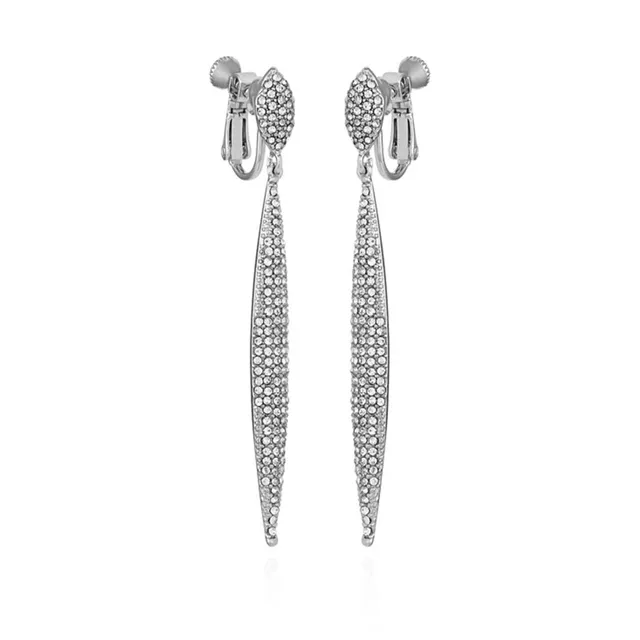 Vince Camuto orecchini pendenti argento pietra vetro pavé