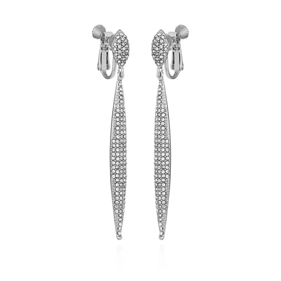 Vince Camuto orecchini pendenti argento pietra vetro pavé