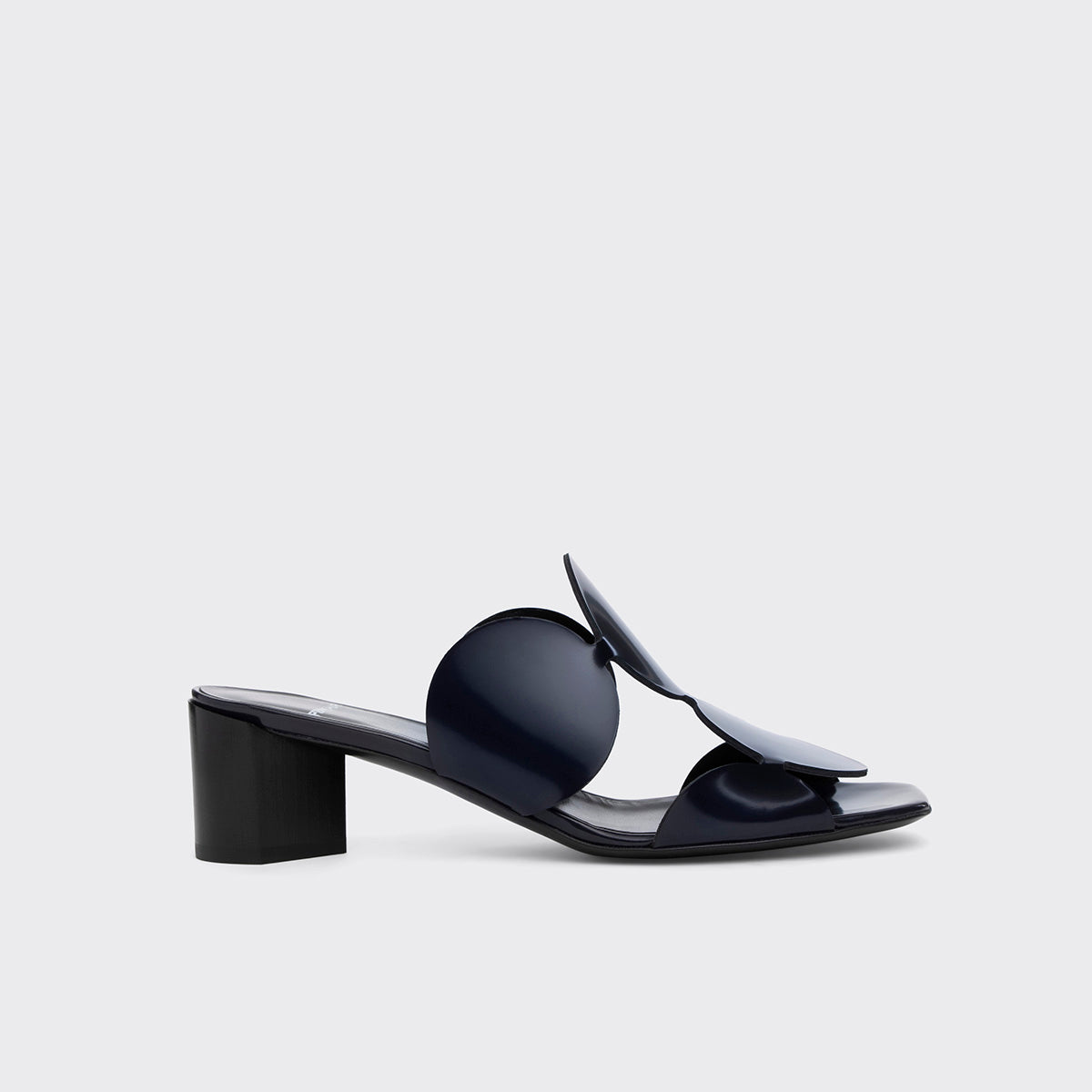 Pierre Hardy Bulles mules tacco 55 pelle blu navy 37