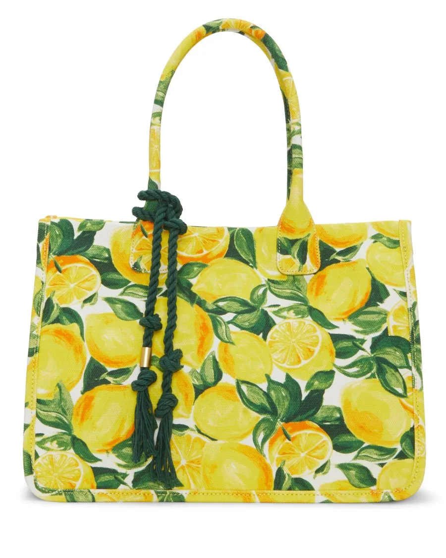 Vince Camuto Orla borsa tote tela oversize manici arrotolati