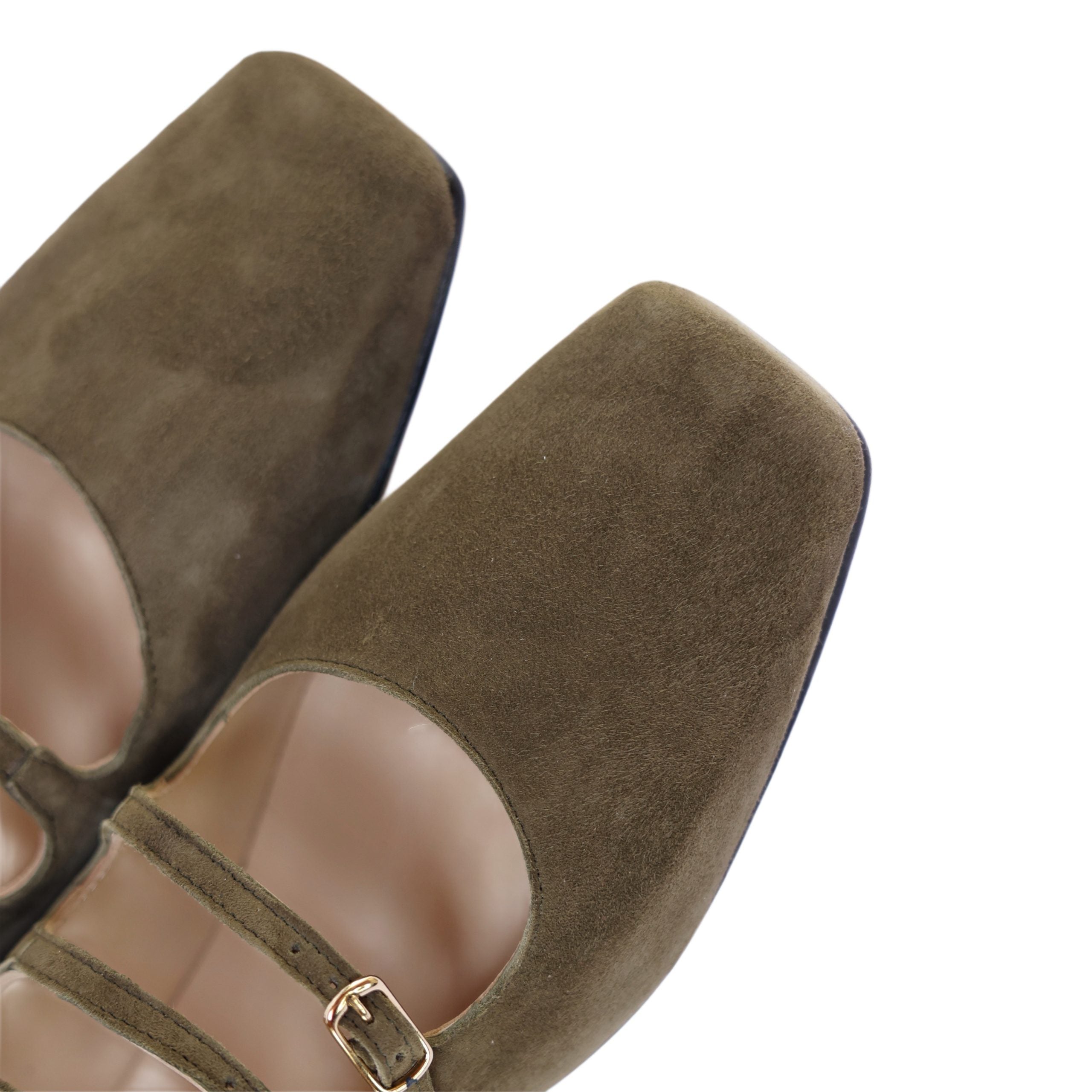 Ton Goût High ballerine donna scamosciato militare